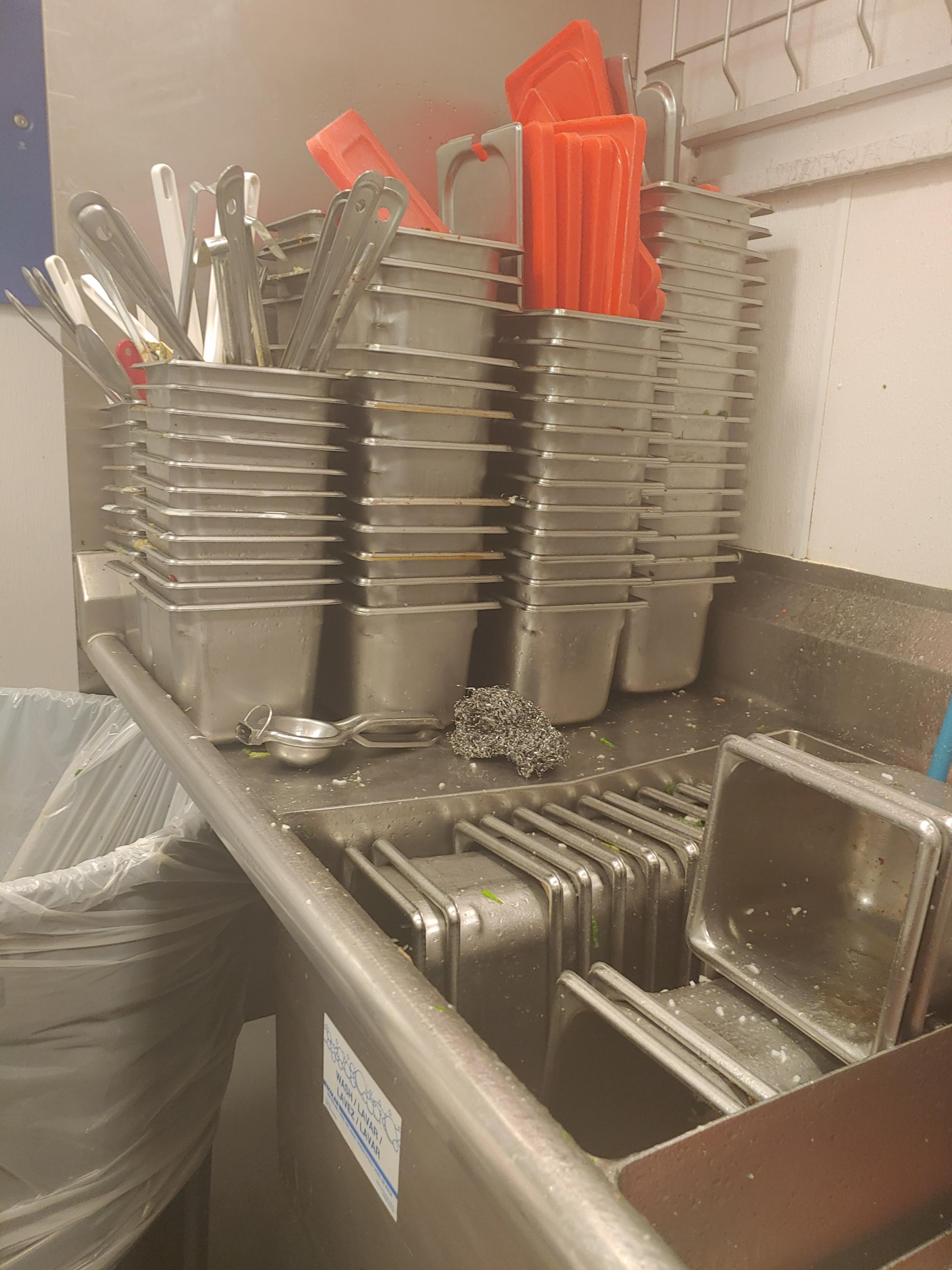 Question for pm prep/dishwashers is this the normal amount of dishes