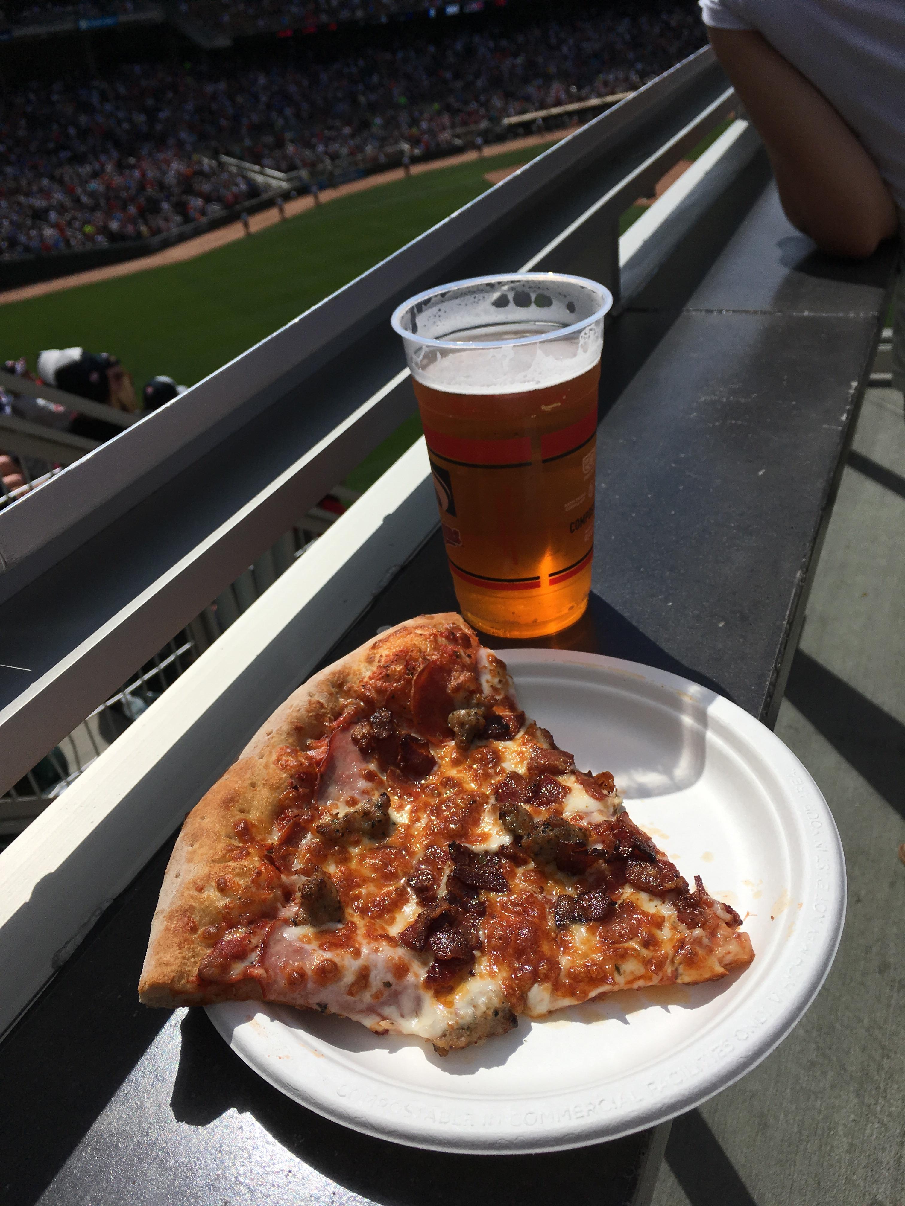 Greasy, delicious pizza at the ballpark r/Pizza