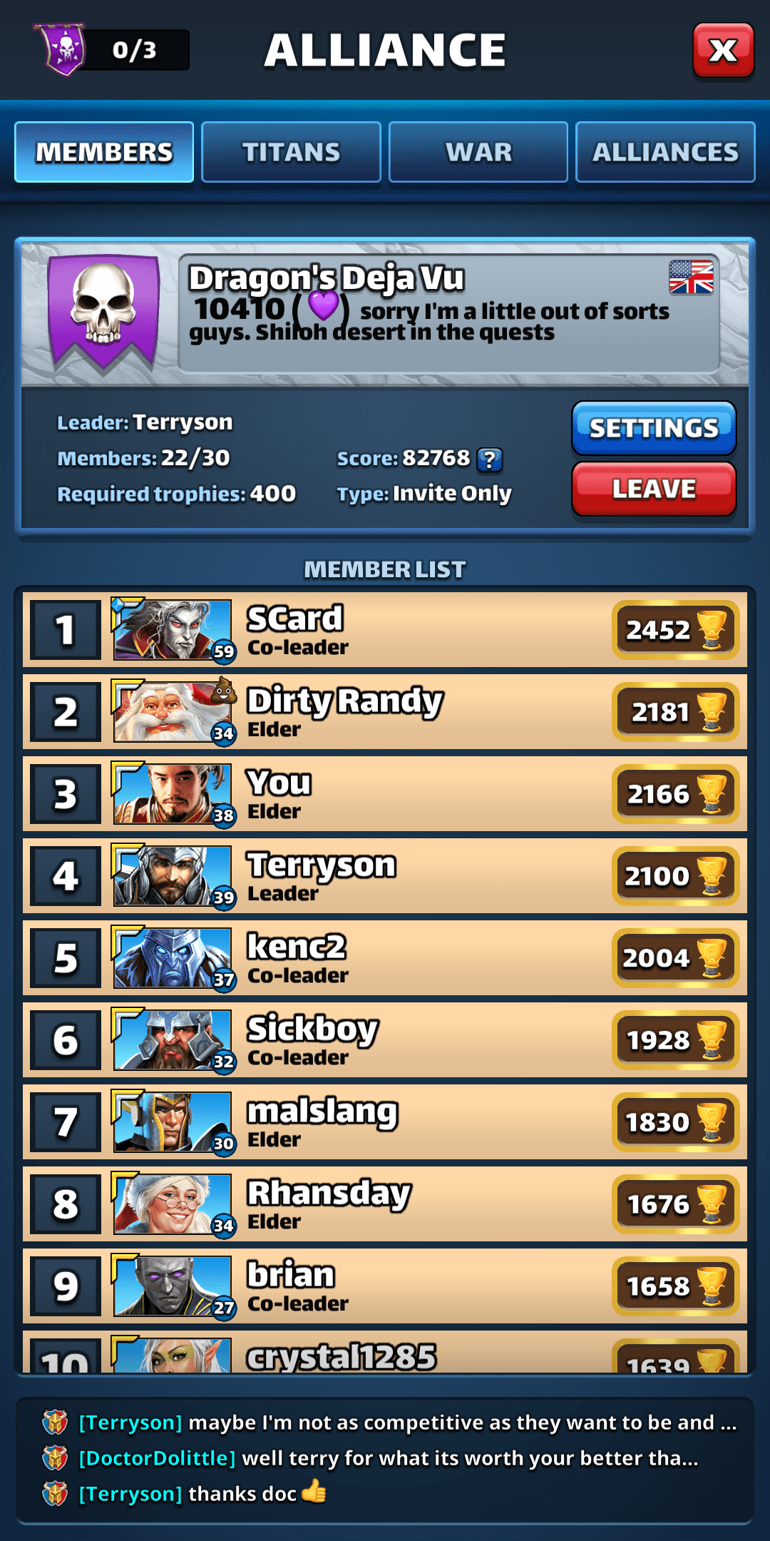 Dragon's Deja Vu is recruiting EmpiresAndPuzzles