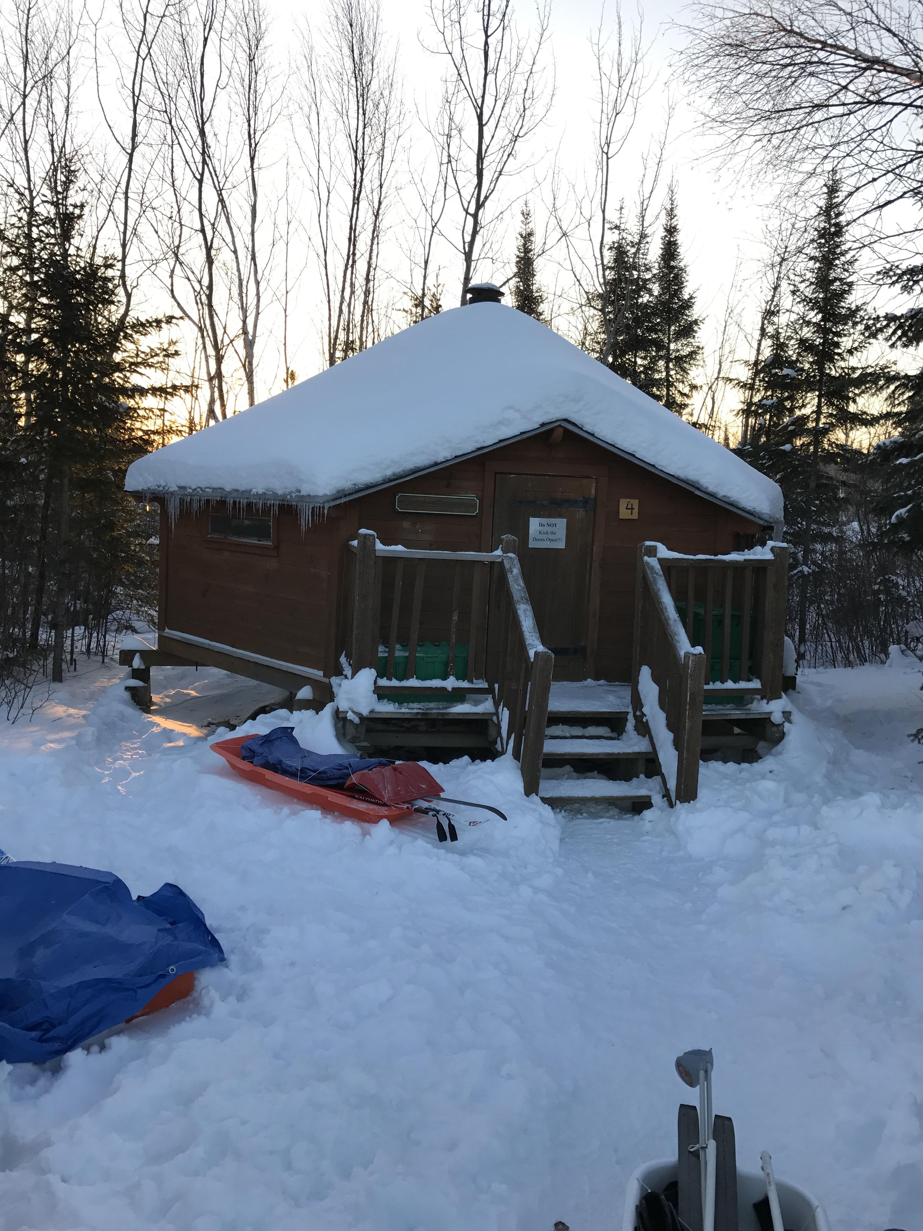 Yurt camping in Minnesota (taken during the winter of 2017) r/camping