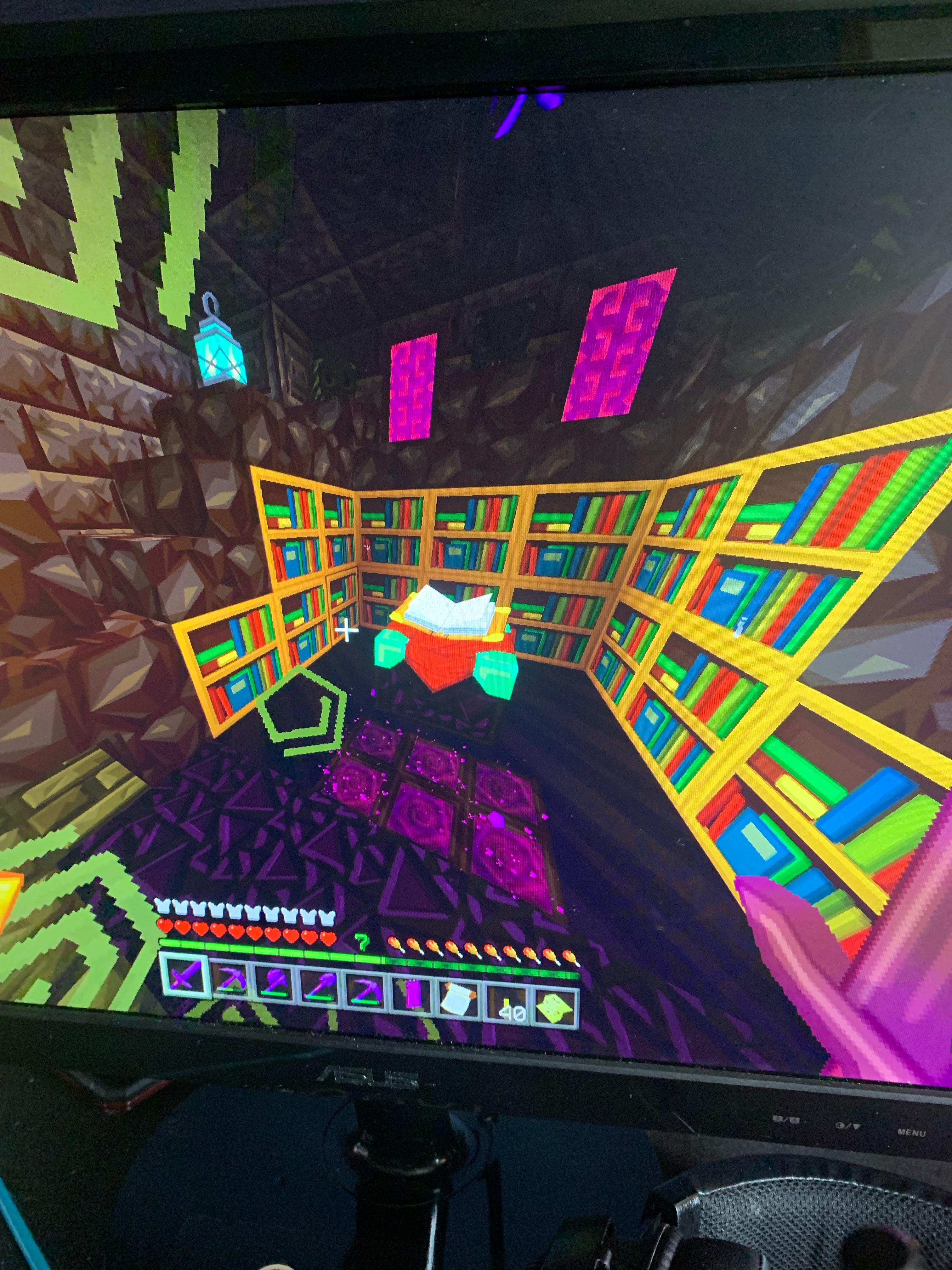 Respawn anchors make for cool floor decorations, even in the overworld