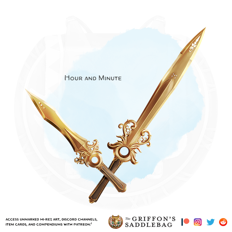 {The Griffon's Saddlebag} Hour and Minute Weapon (a dagger and