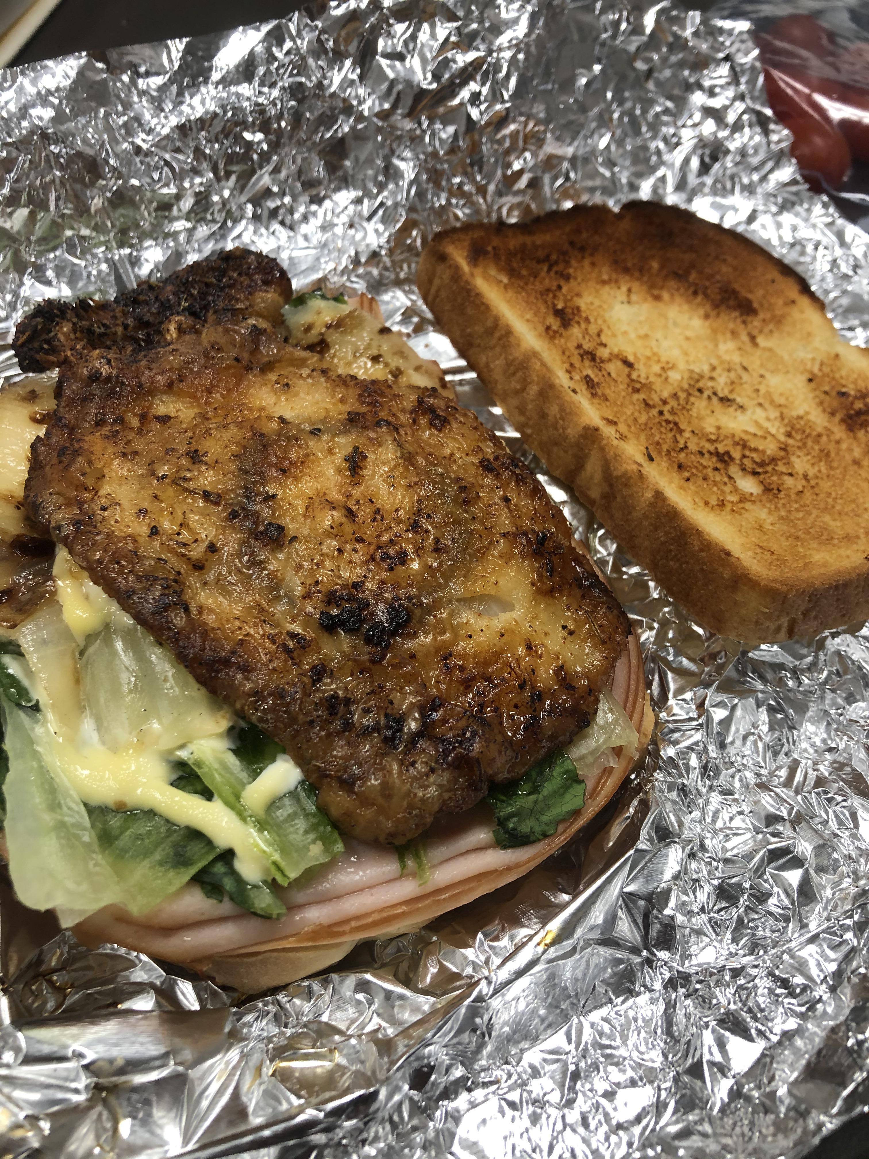 I’m back! Toasted the sandwich in a microwave oven, not as crispy but