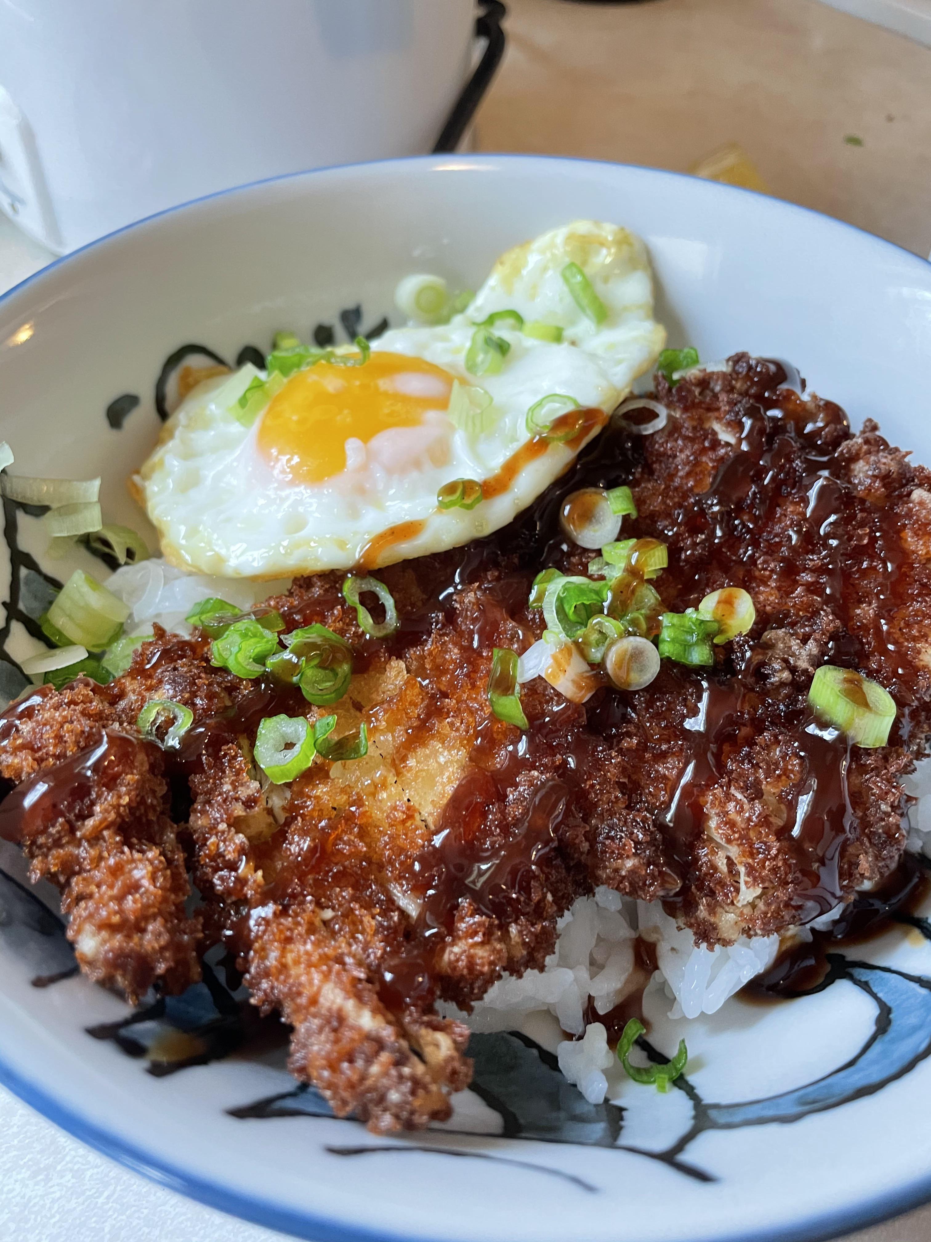 [homemade] Katsu rice bowl r/food