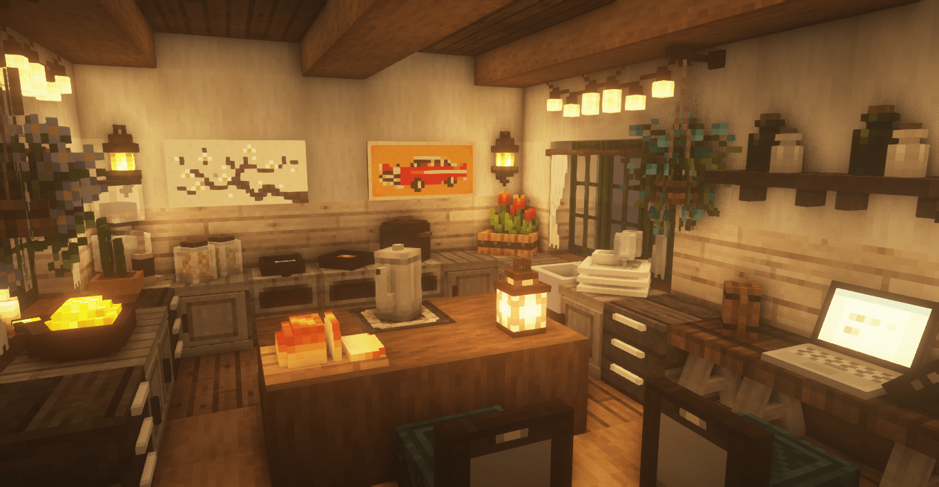 vintage style kitchen (Mizuno's 16 Craft) !!!! Minecraft