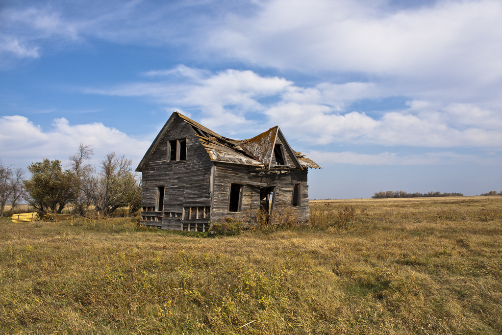 Abandoned farmhouse a mile behind my family's farm in rural Manitoba
