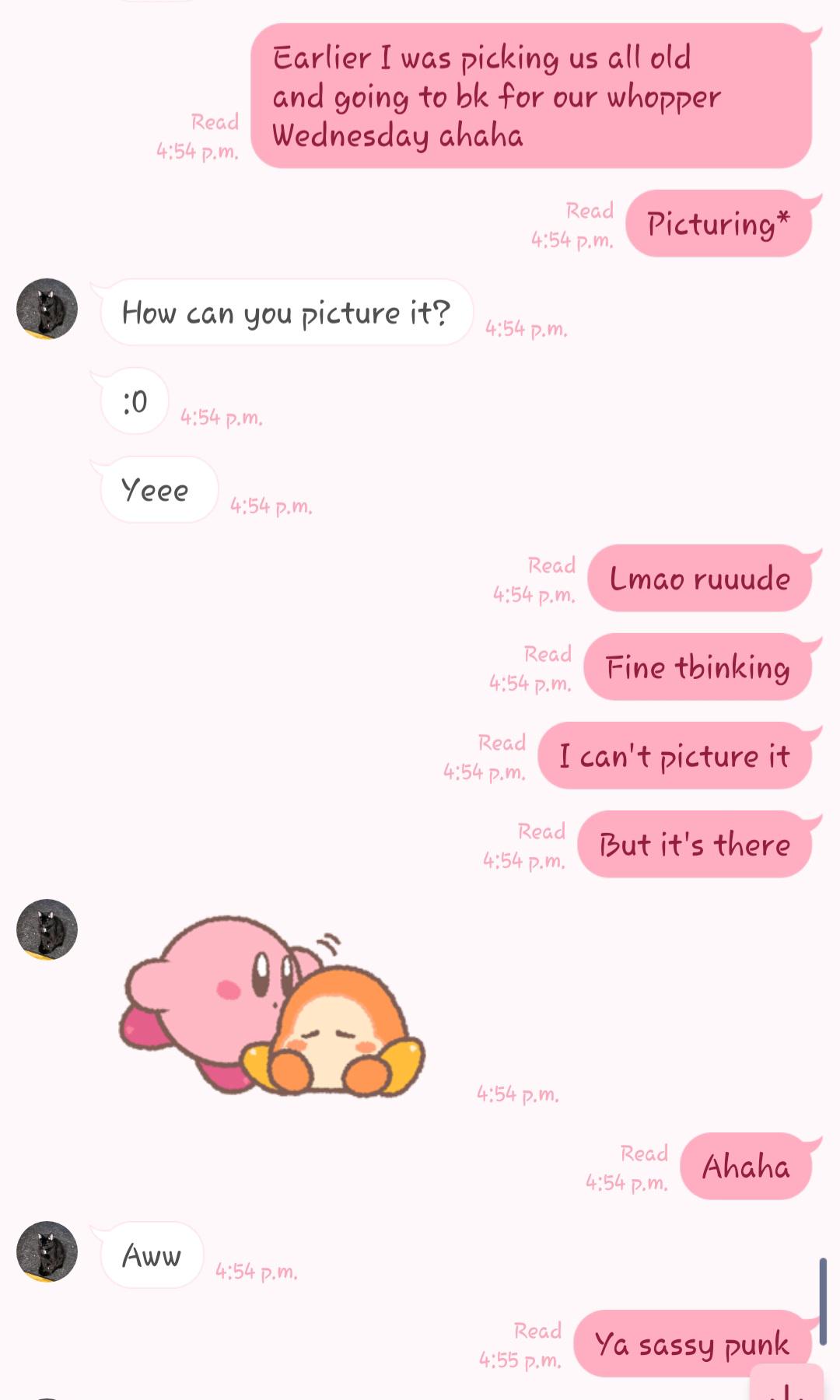 My boyfriend and I usually get BK on Whopper Wednesdays when we have