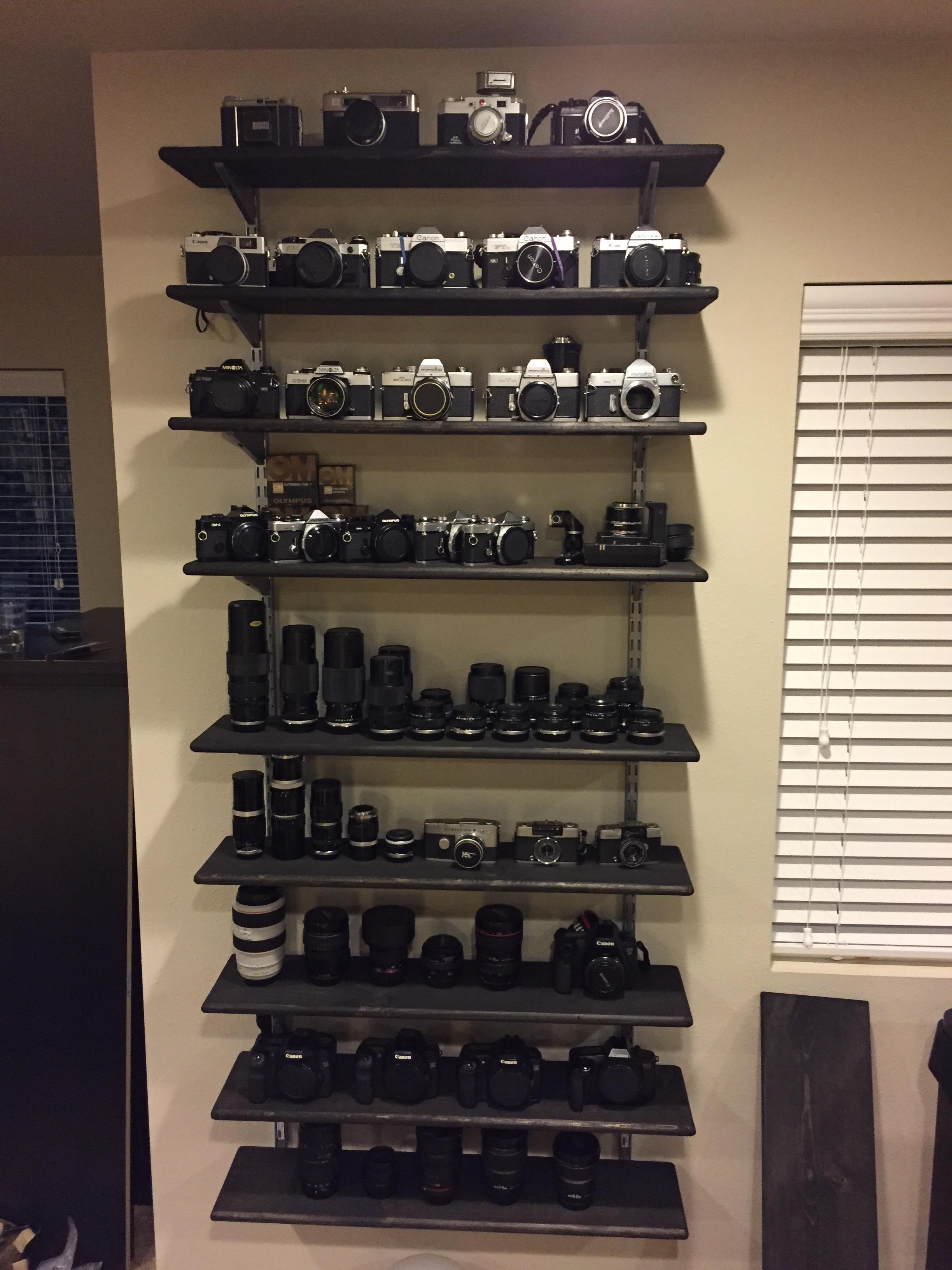 I got new shelves for my cameras. r/pics