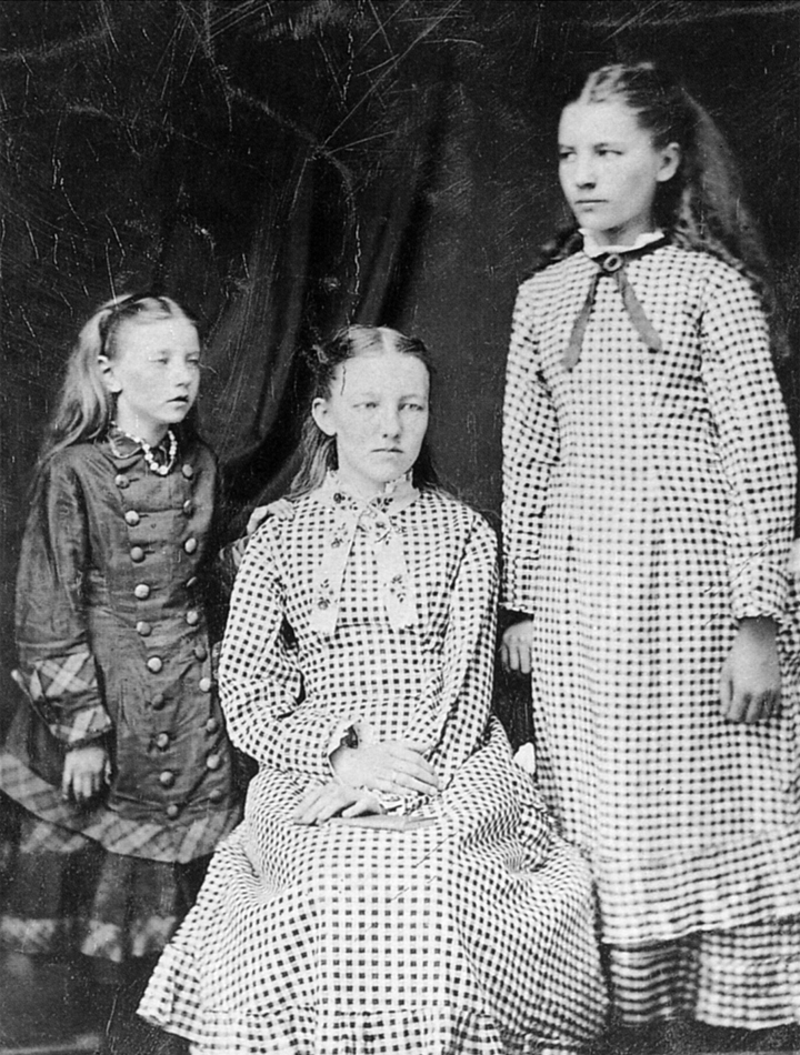 The real 'Little House On The Prairie' girls L to R Carrie, Mary and
