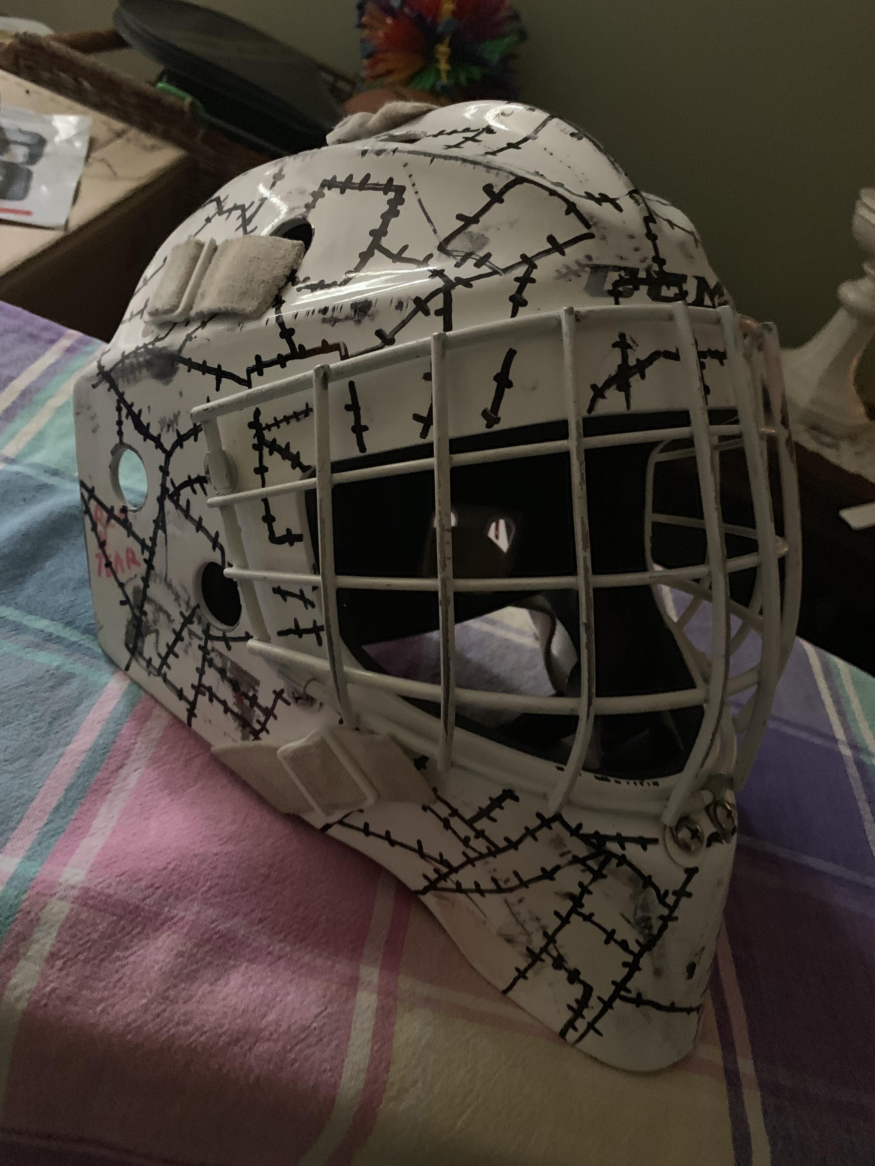 Spray Paint Goalie Mask View Painting