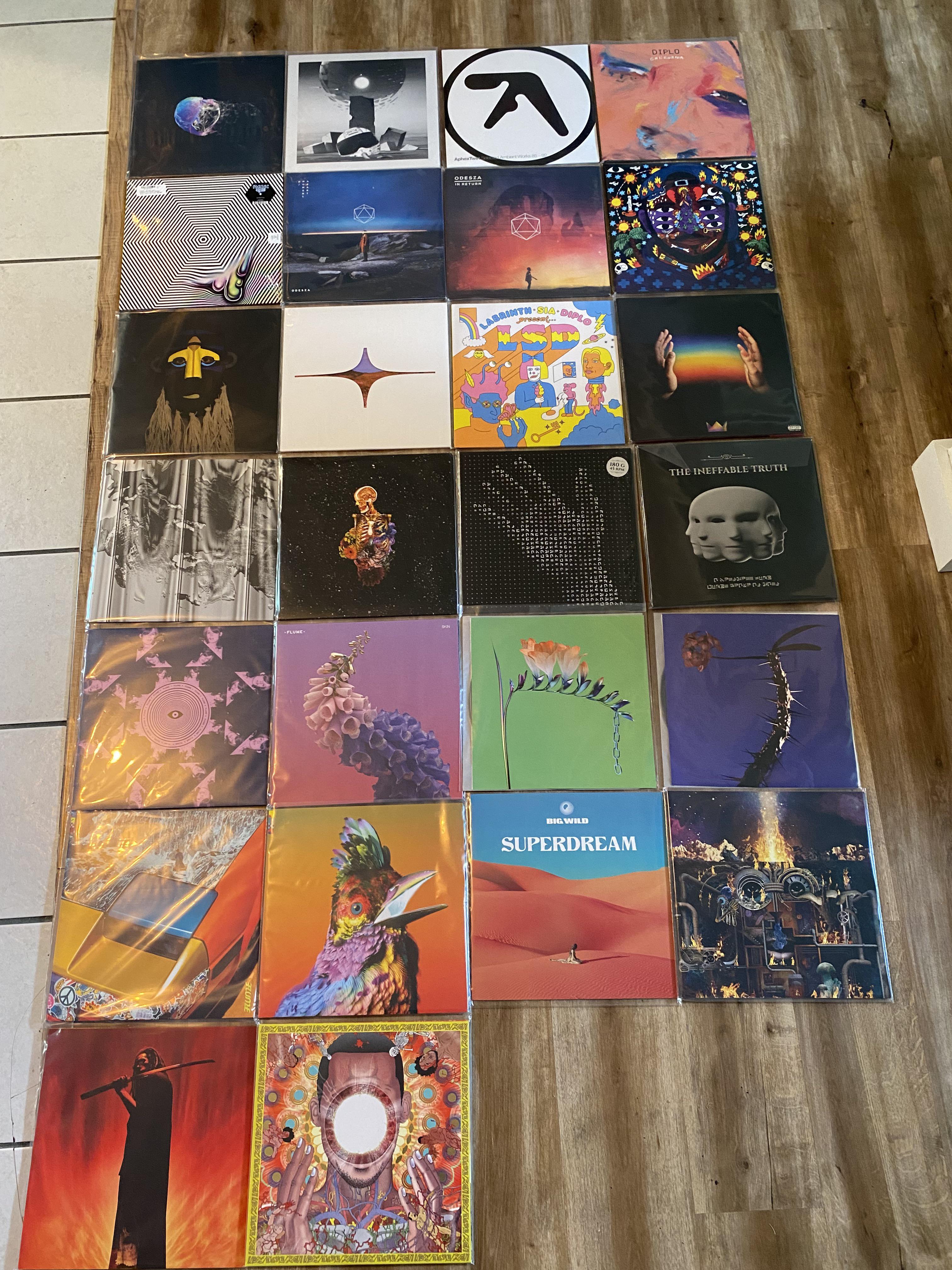 My electronic vinyl collection thus far! r/electronicmusic