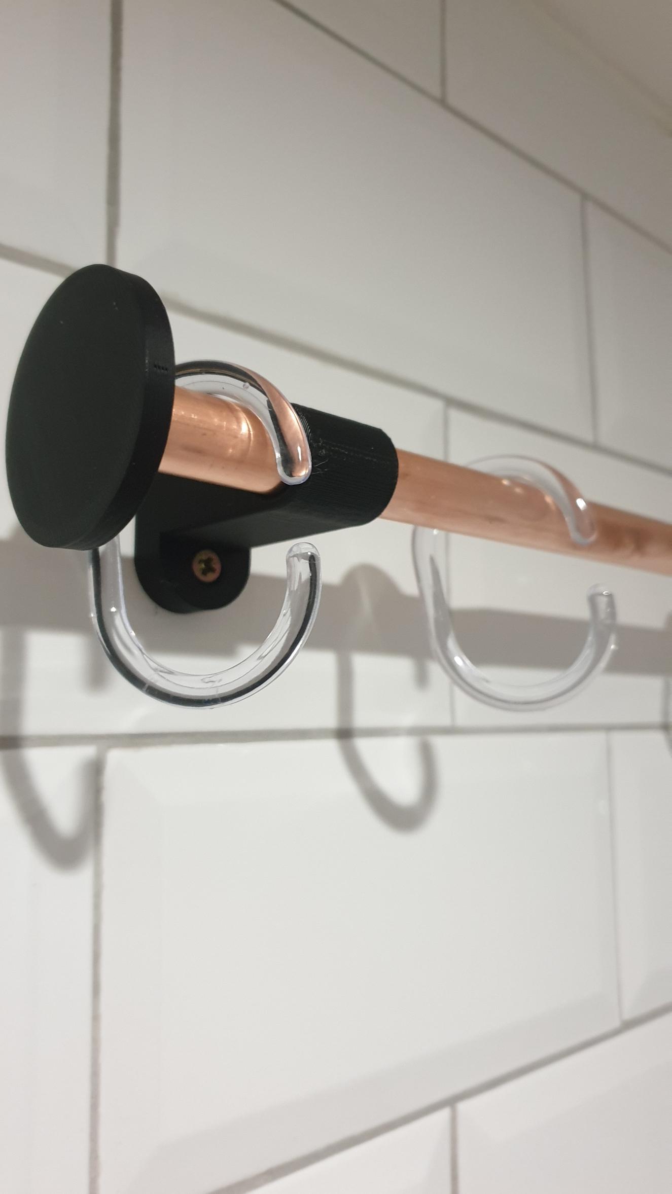 Costeffective Shower Curtain Rail With End Stops (less than £5) r