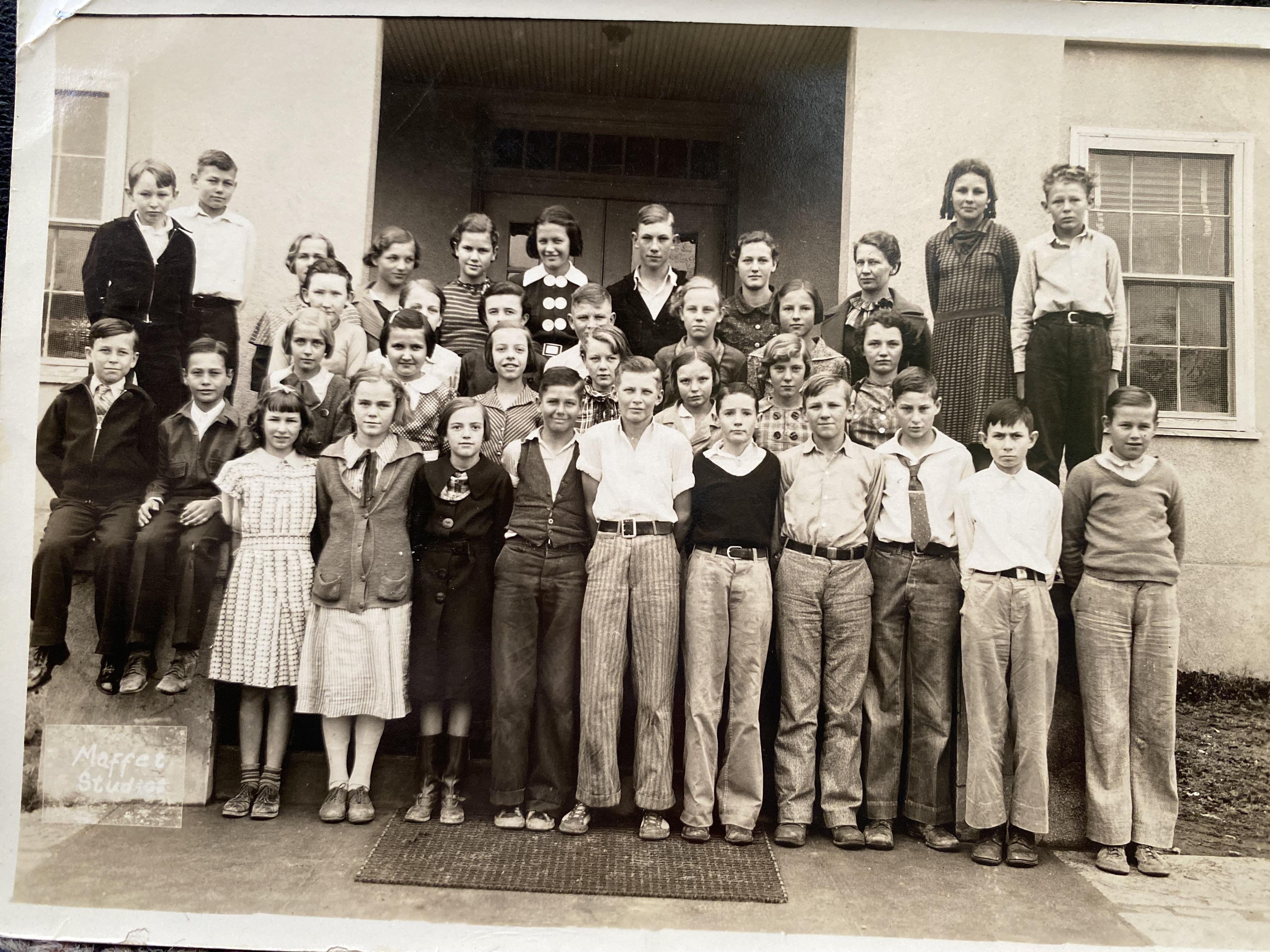 My Grandma’s class of ‘41. Fredericksburg High School 1939. (She is 4th