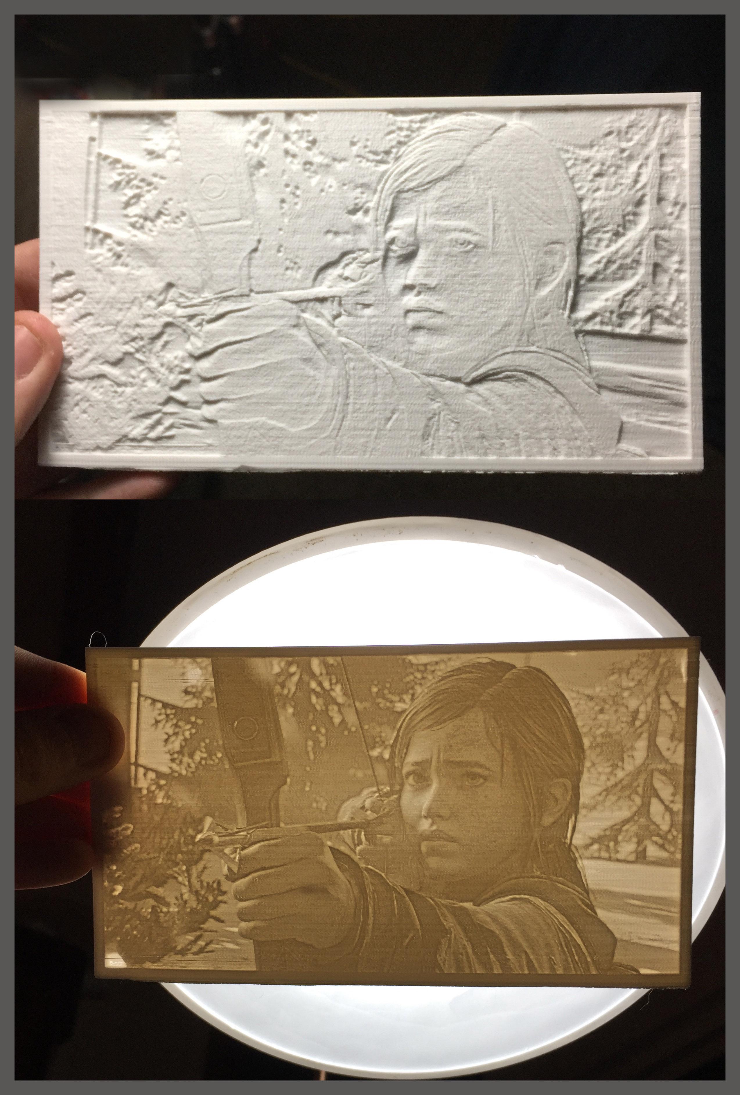 3DPrinted Lithophane of Ellie thelastofus