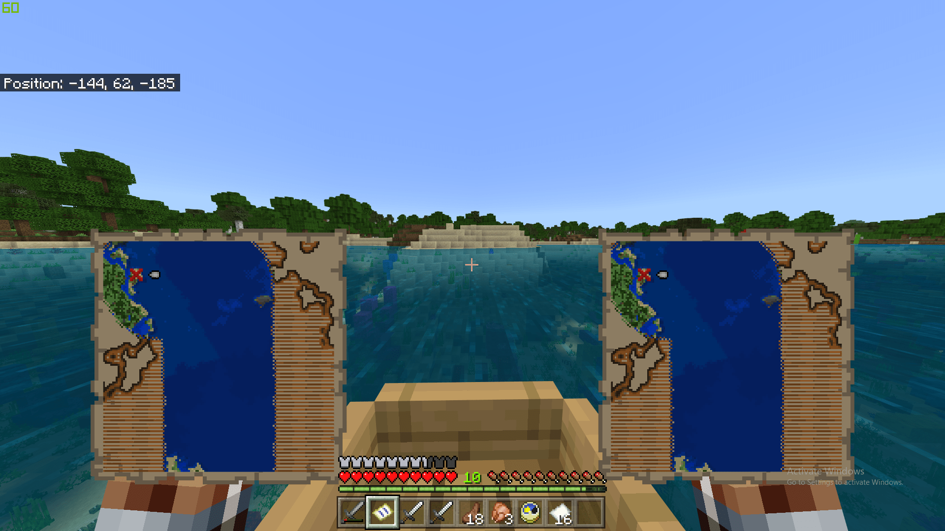 Two treasure chests right next to each other? The X's are definitely