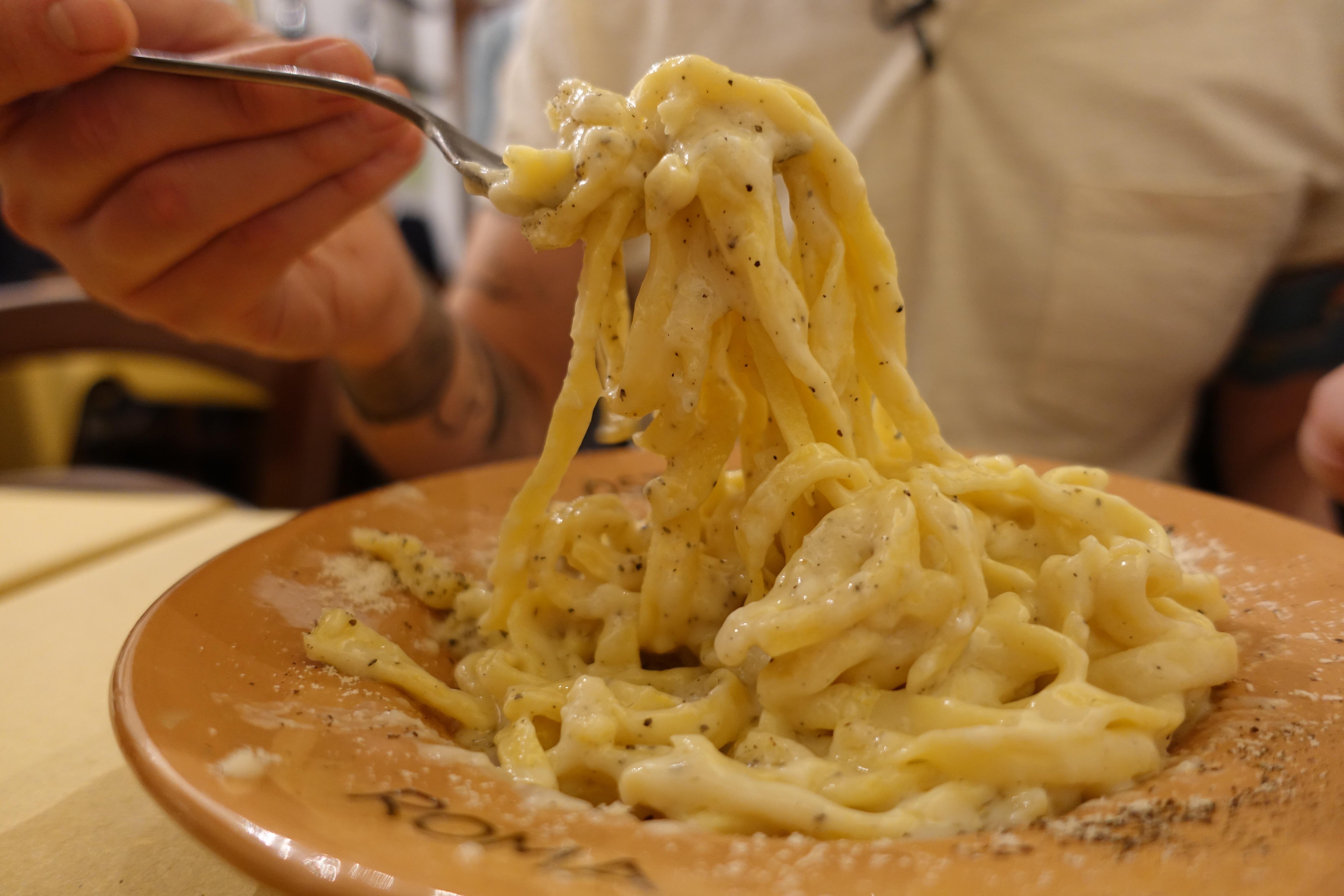 When in Rome Cacio e Pepe with Freshly Handrolled Pasta r/FoodPorn