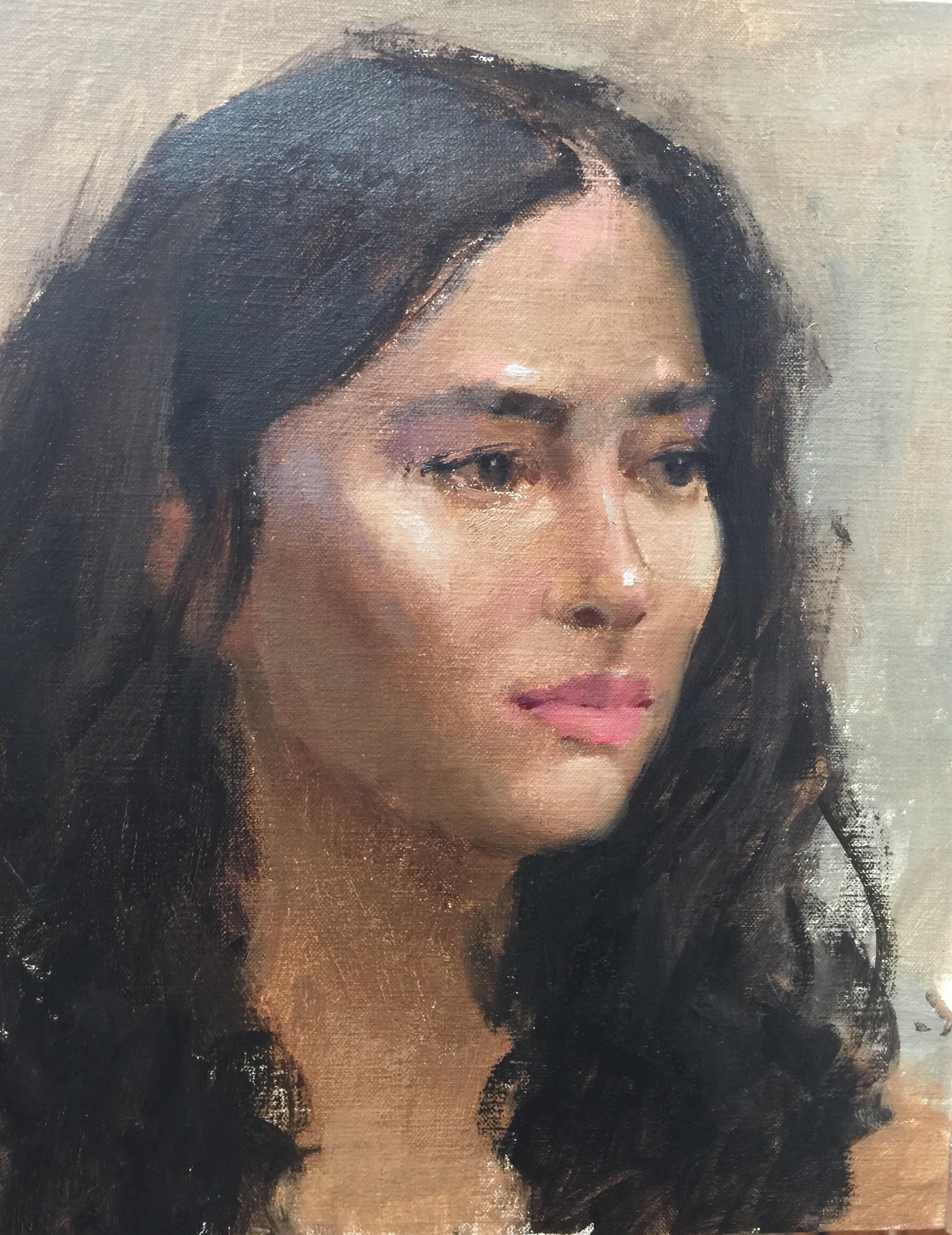 Quick oil sketch, 14 x 11 r/painting