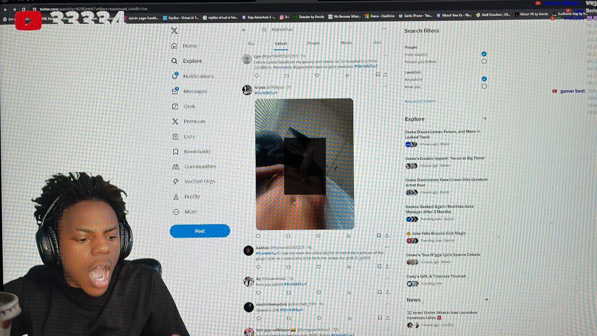 Ishowspeed just got flash by a fan #ishowspeed #ishowmeat video link