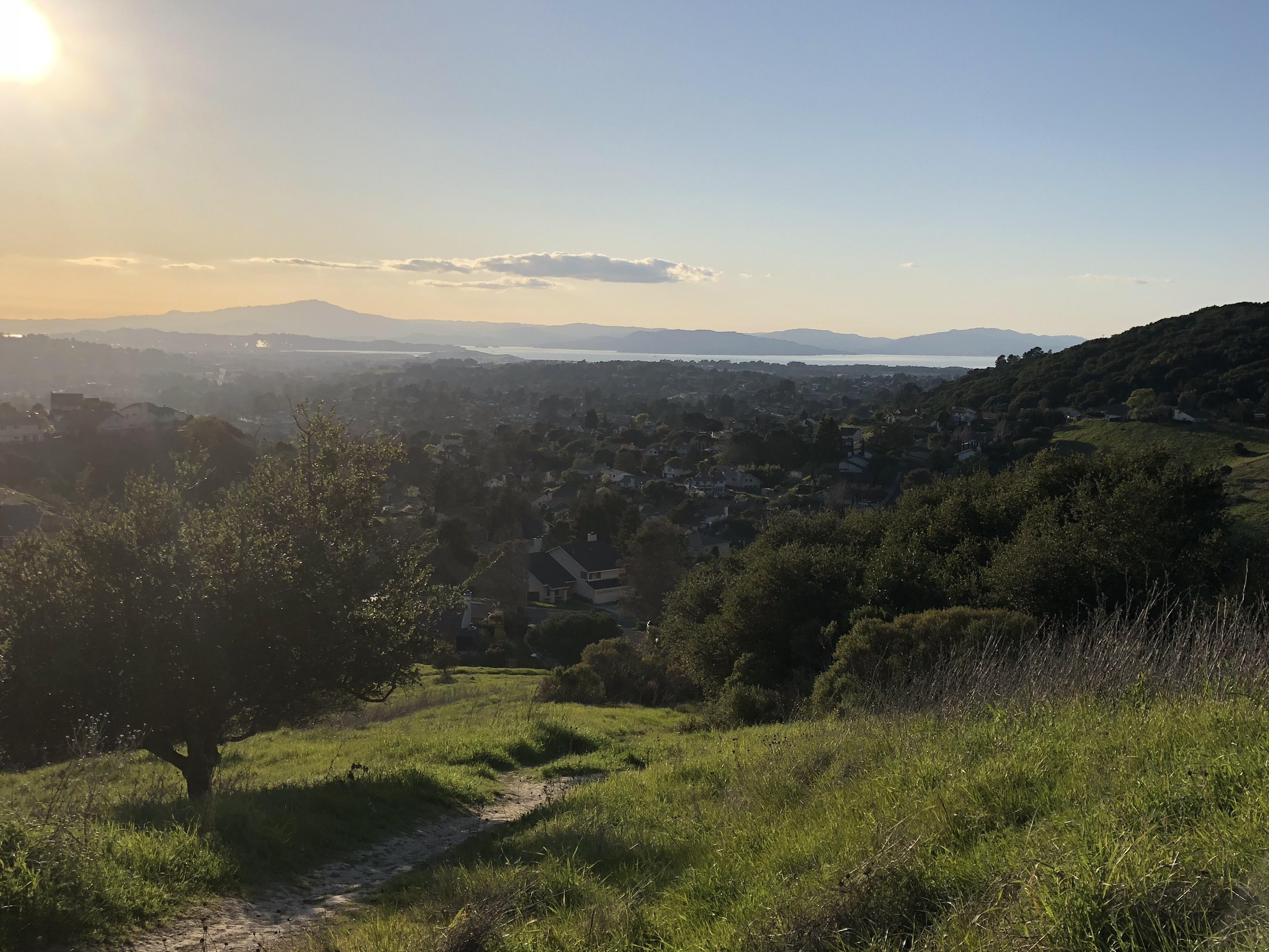 Hazy evening view of Tam from El Sobrante hills r/bayarea