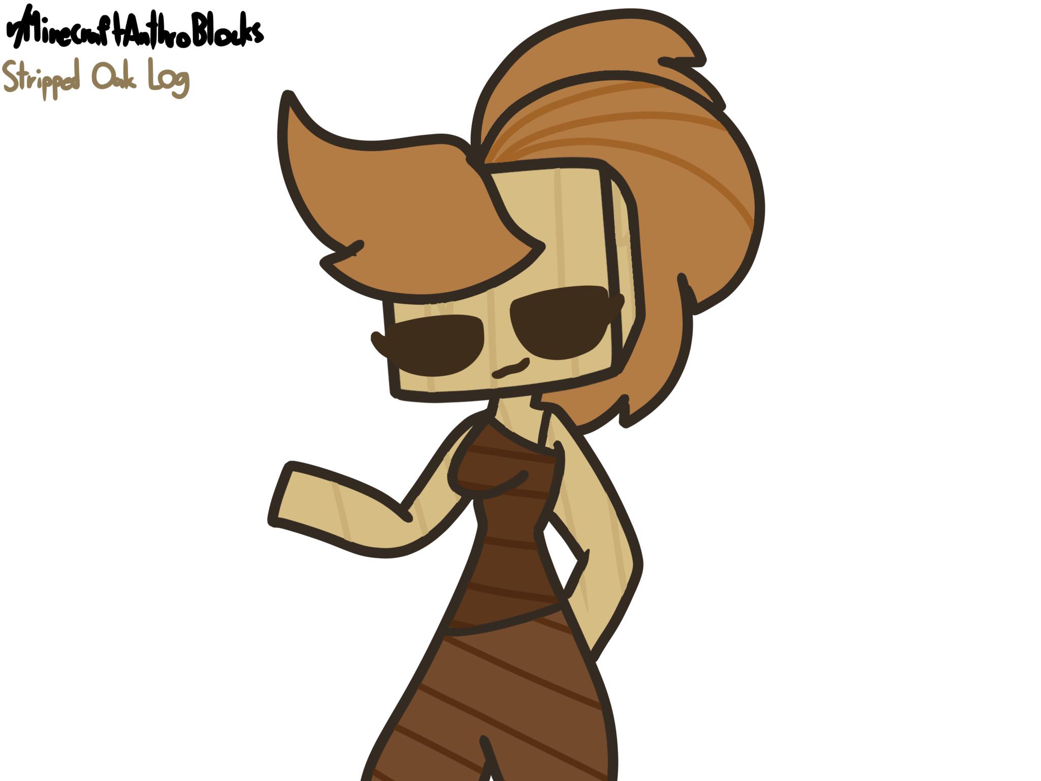 Stripped Oak Log r/MinecraftAnthroBlocks