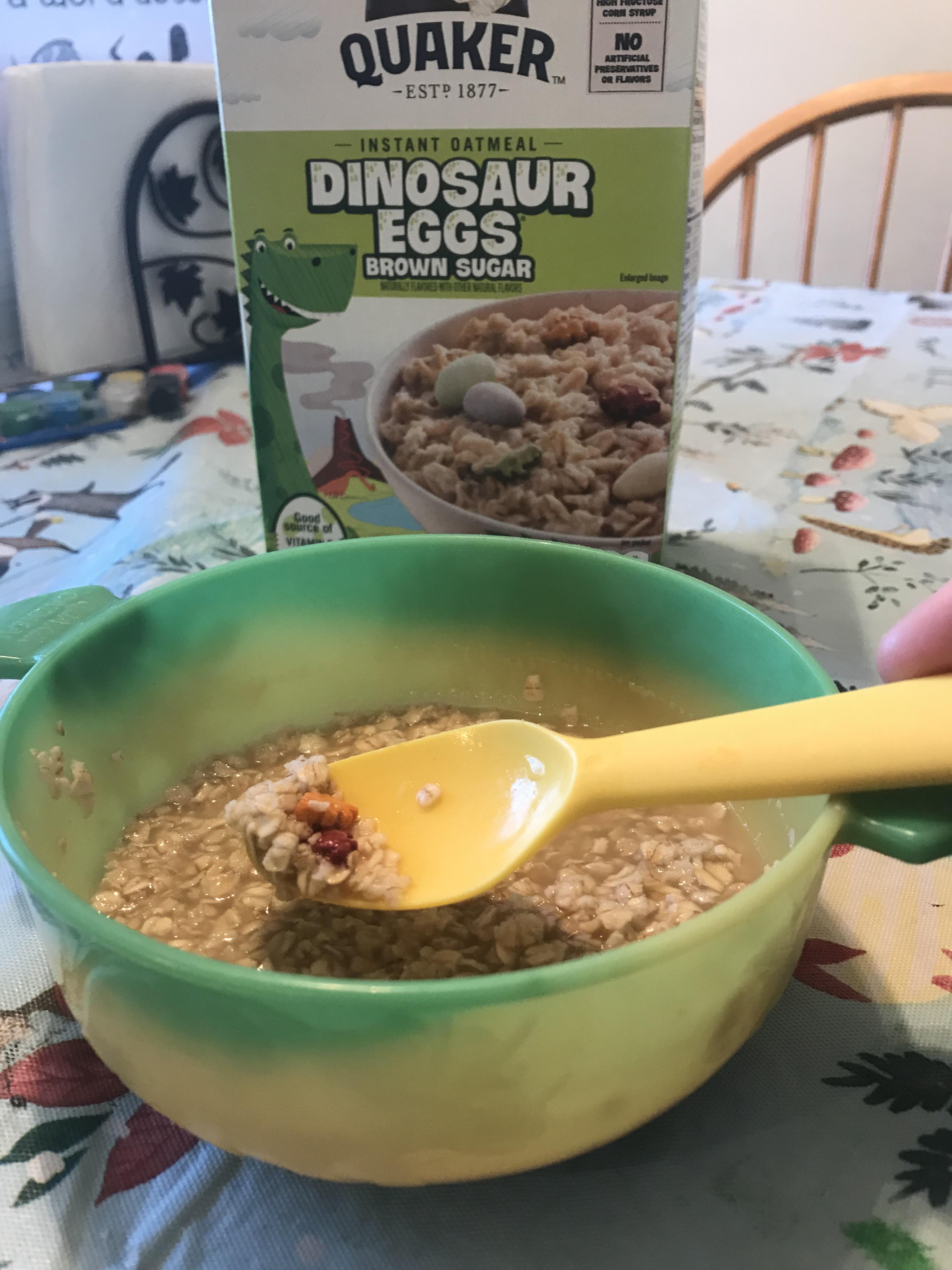 Dinosaur Egg cereal from my 1990 something color changing dinosaur bowl