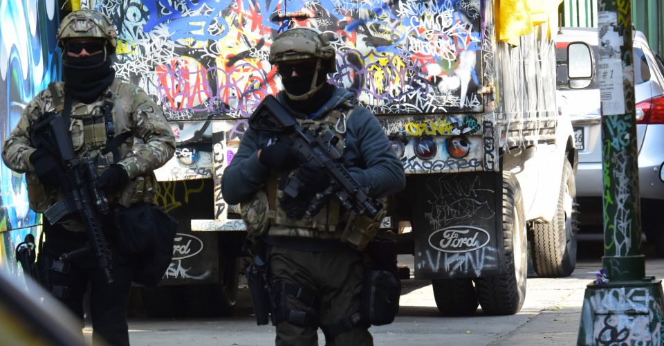 Mexican Army Special Mission Unit (FER) operators during a mission
