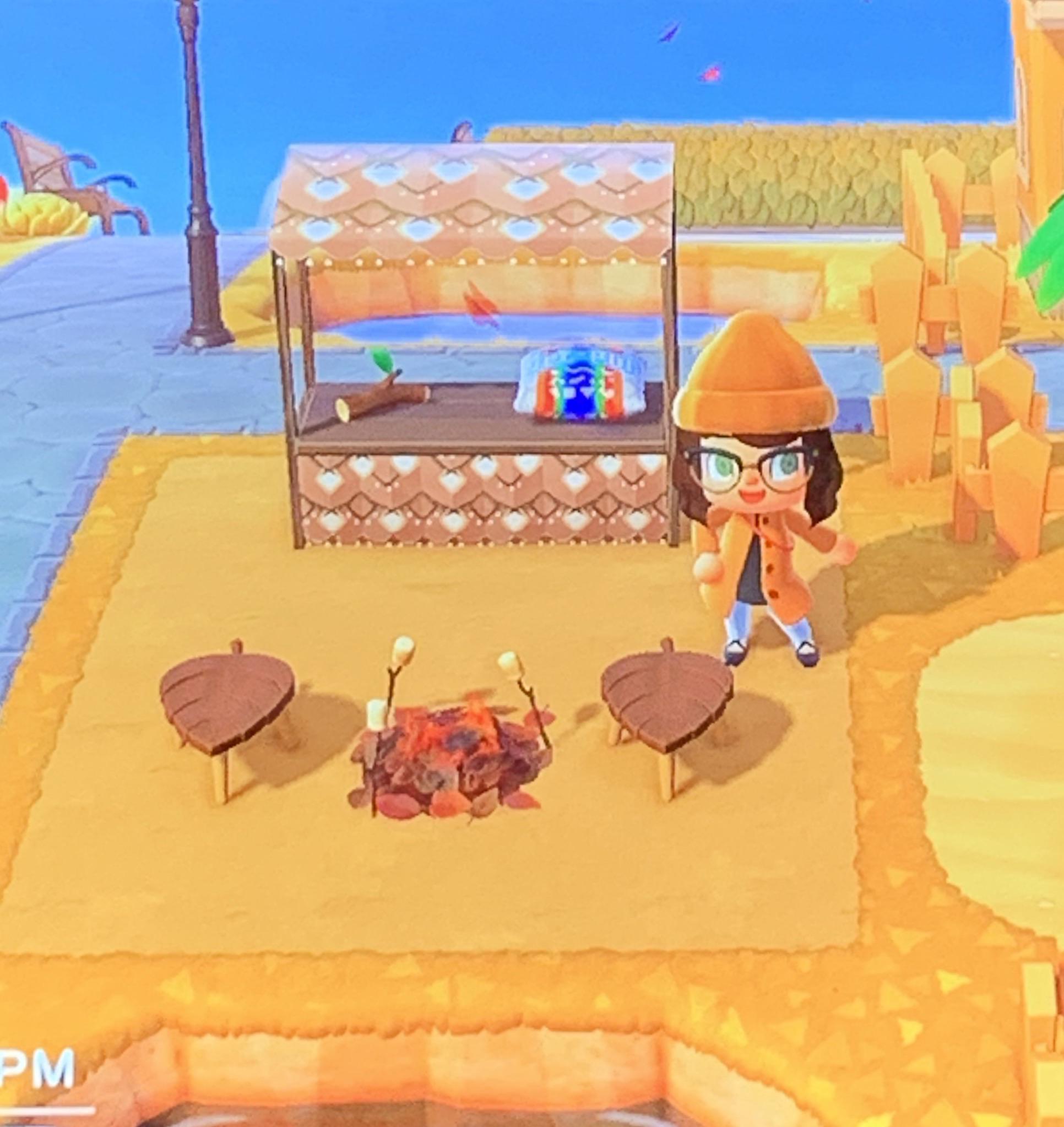 You can customize the leaf campfire. Look at those marshmallows! r