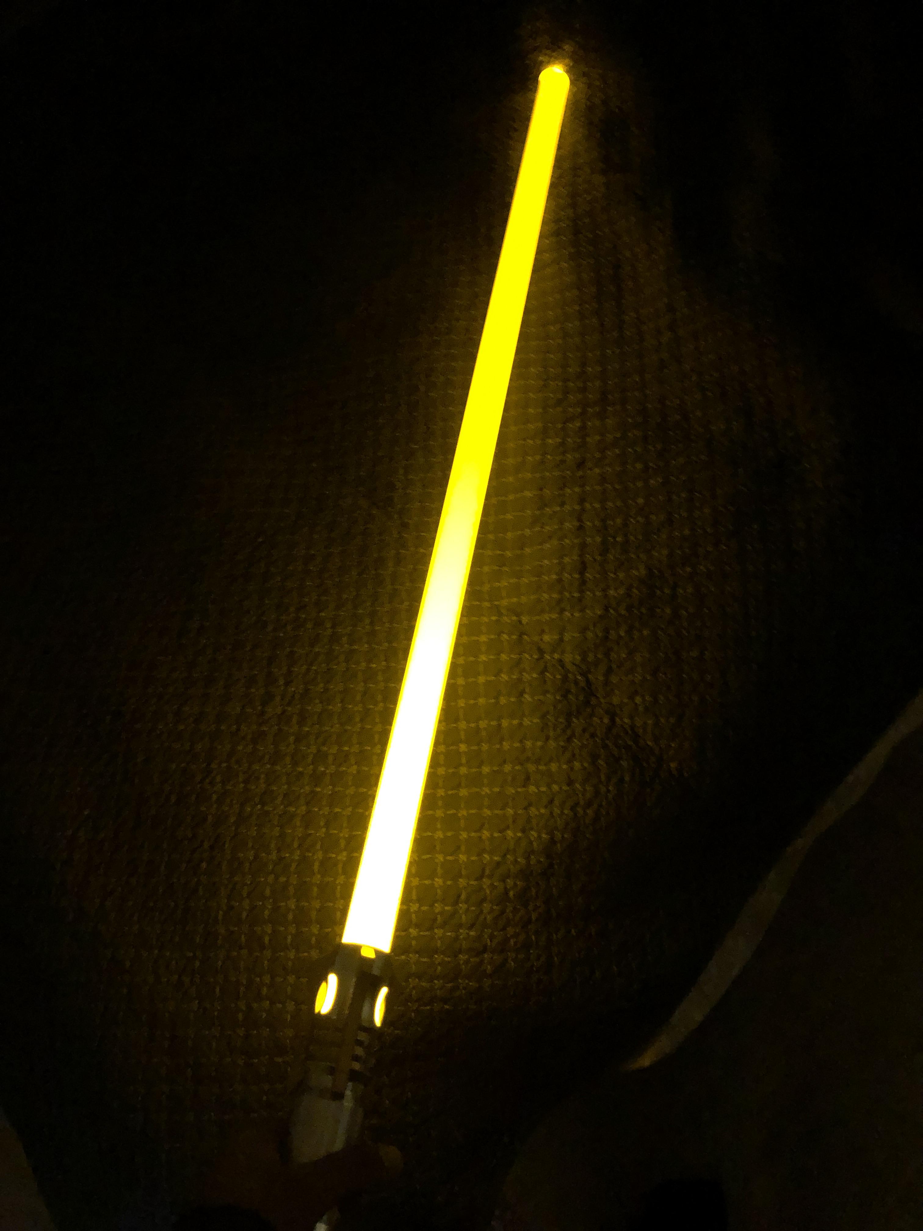 Just got my new lightsaber from ultrasabers got fire orange but it