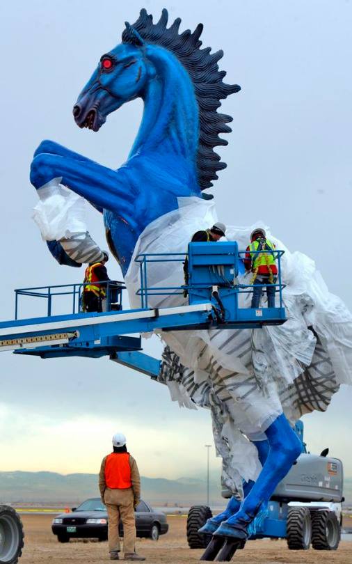 Blucifer. The giant statue of a demonic horse located in the Denver