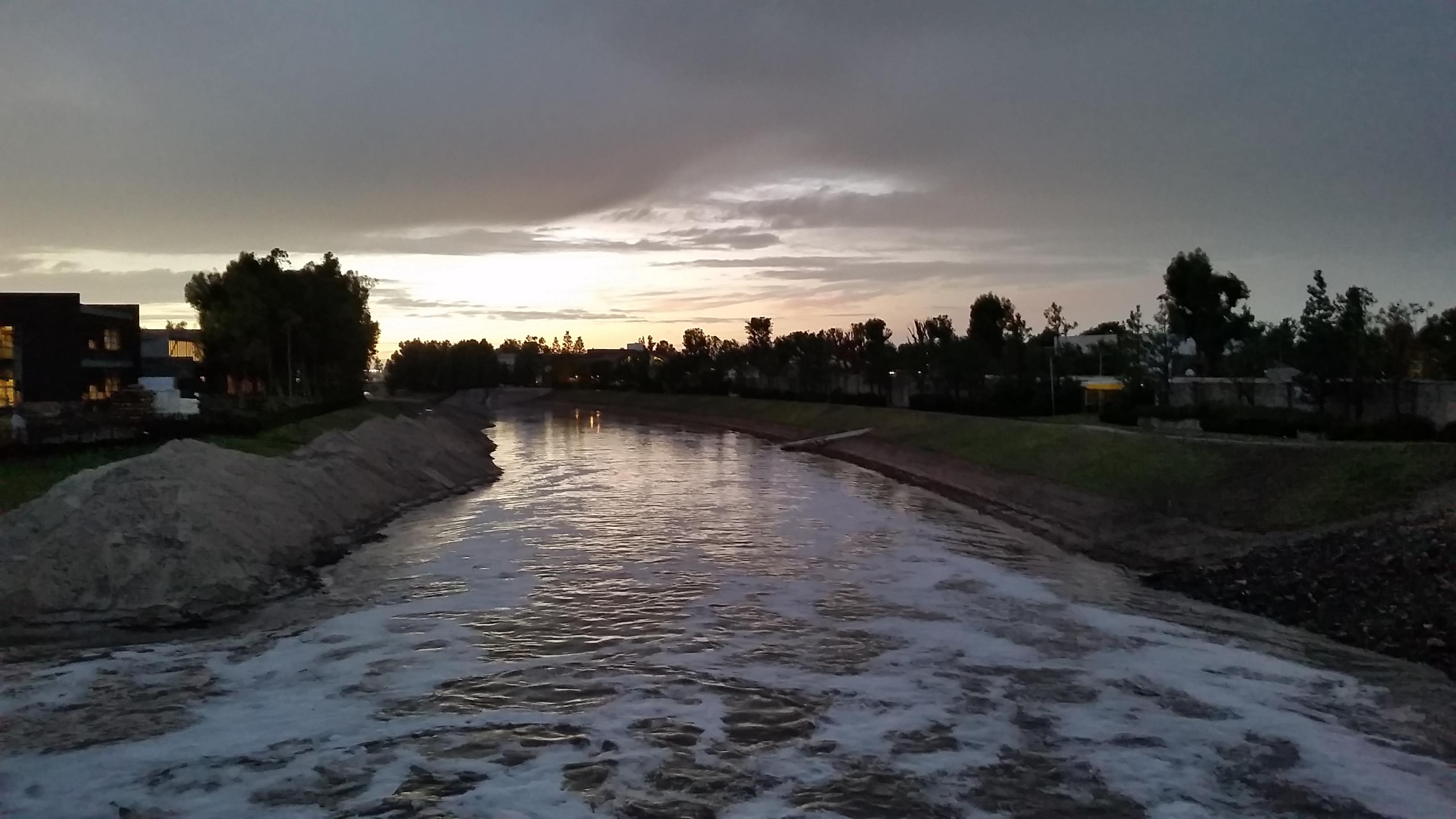 The rain gives irvine real rivers. it feels exotic like a town in