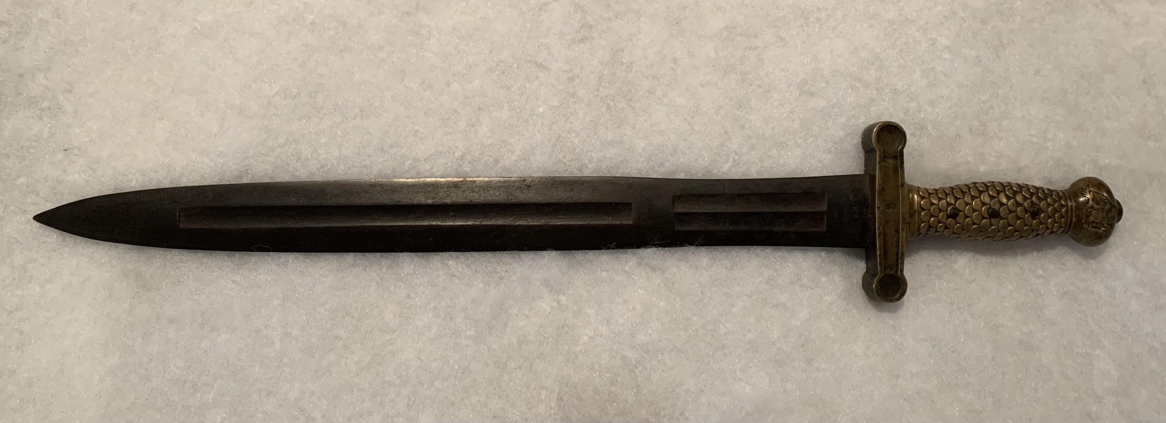 Model 1832 Foot Artillery short sword, manufactured by N.P. Ames