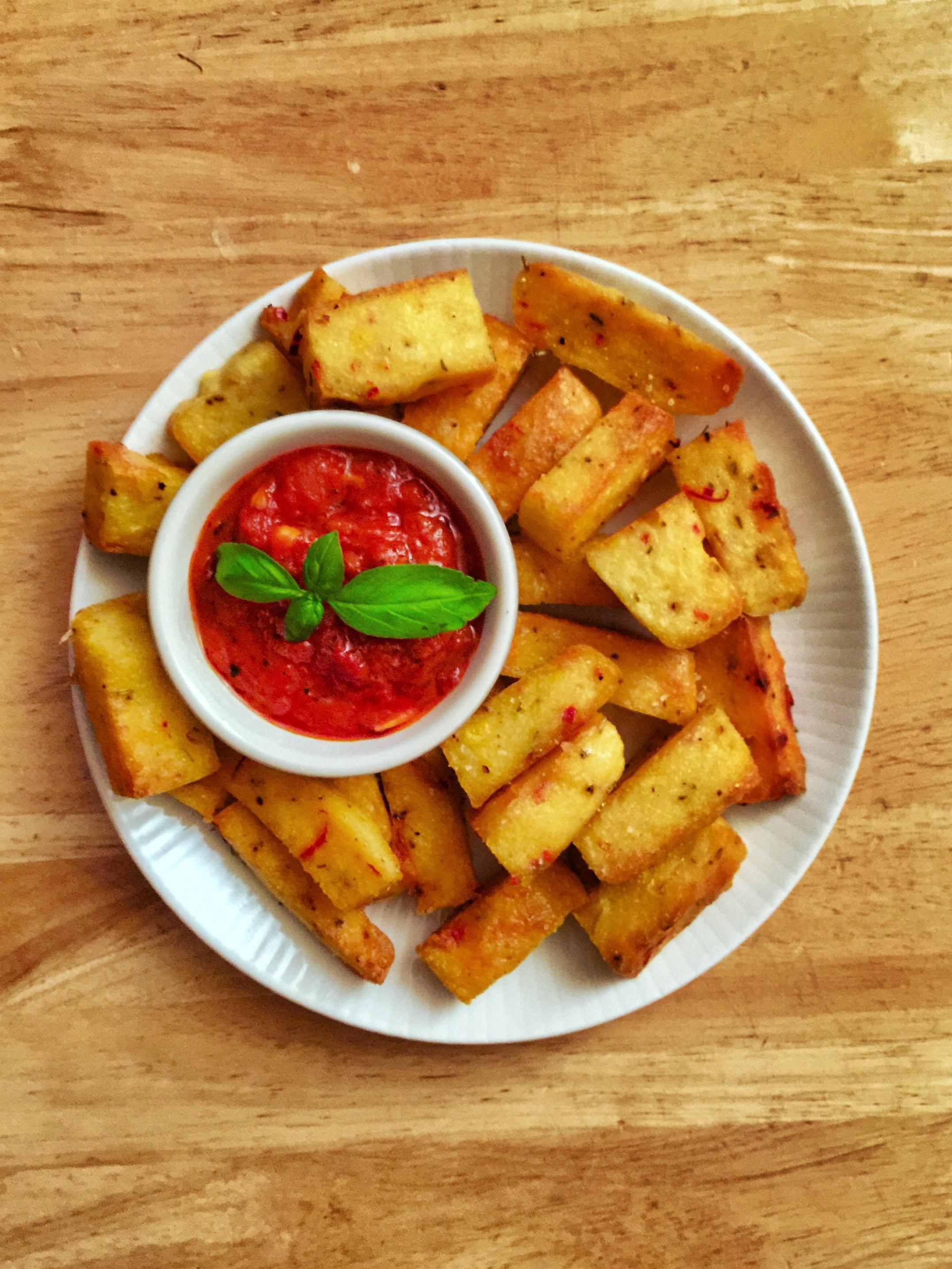Chilli & Garlic Polenta Chips r/VegRecipes