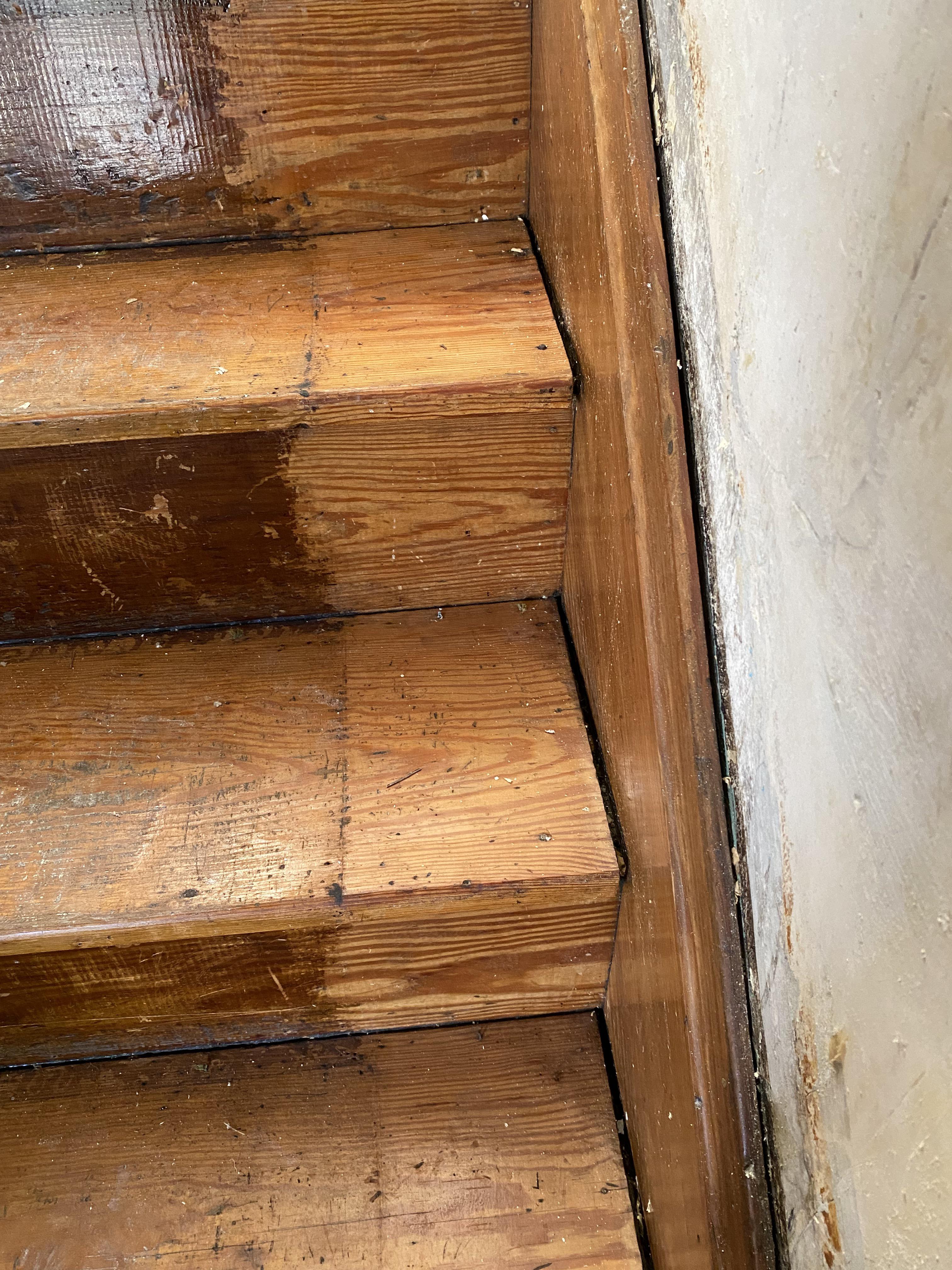 Old house shifting opened up 1/4" gaps on stair treads. Will be