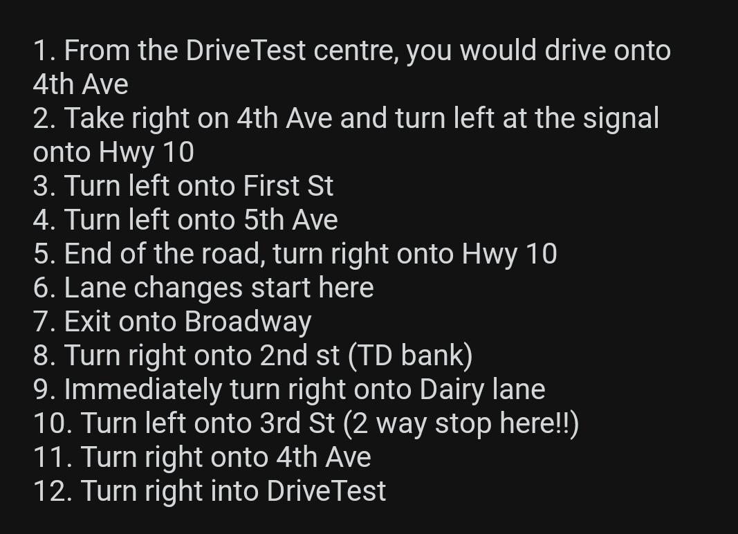 Passed G Test in Orangeville. Thanks alot for this group members who