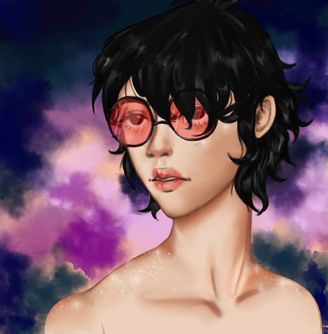 I made a realistic style noodle with the glasses inspired from humanz