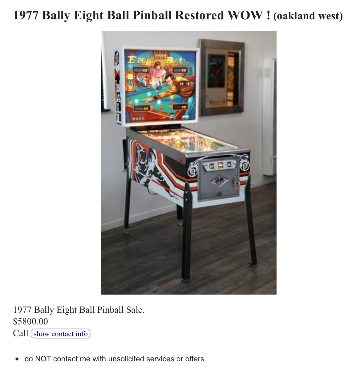 More Craigslist laughs r/pinball