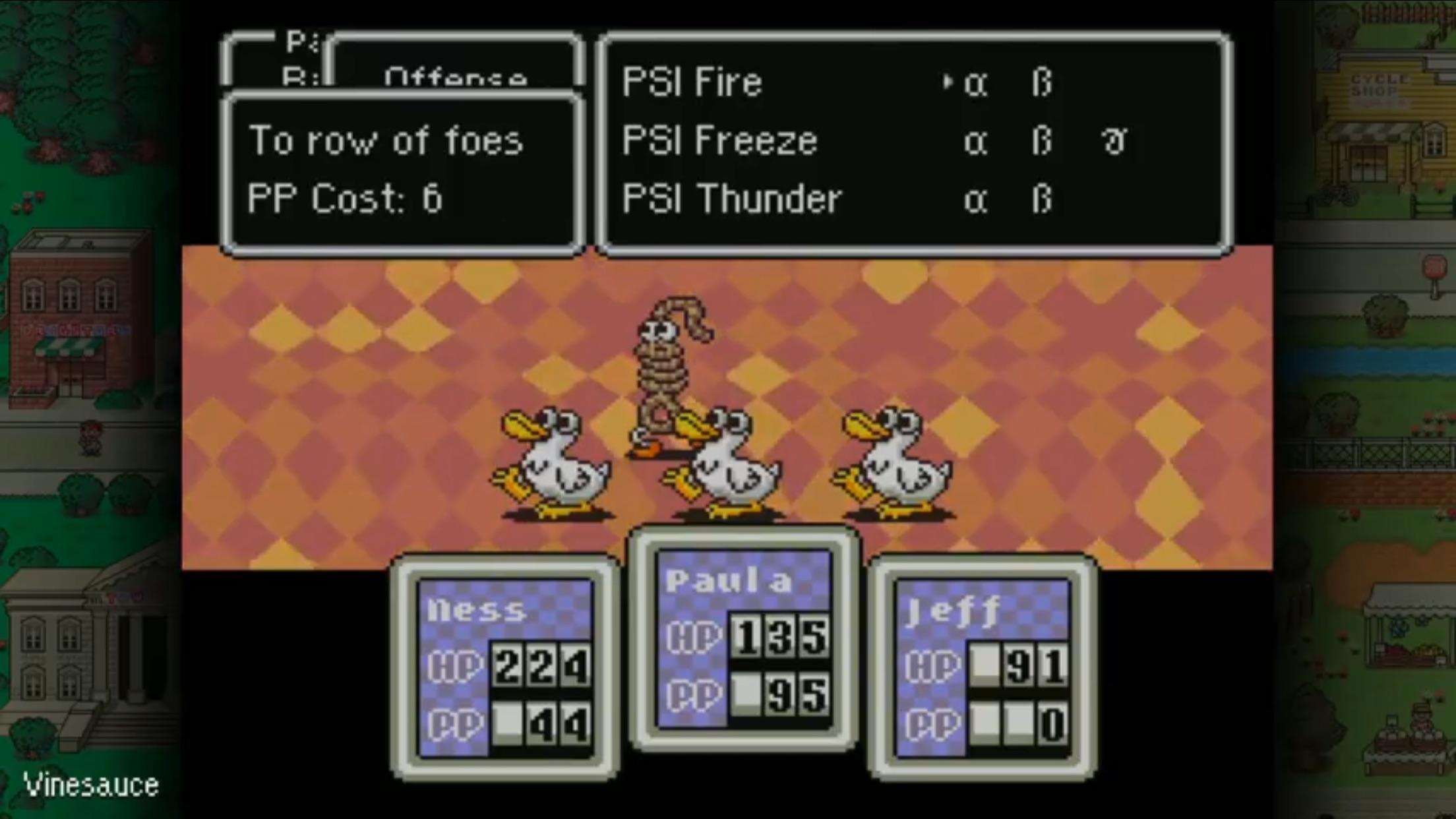 Watching Vinny Vinesauce playthrough Earthbound, and he keeps calling