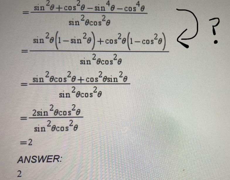 Simplifying Trigonometry Problem [G10 MATH] *need help with first step