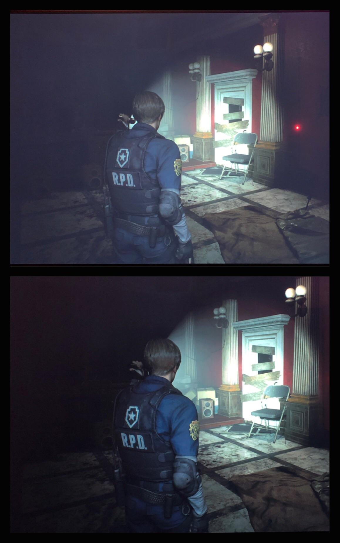 RE2 Demo what’s up with HDR in this game top one with HDR on bottom
