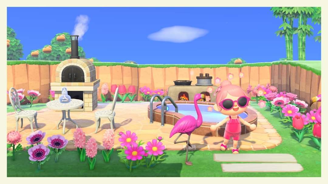 Pink poolside pizza party! r/AnimalCrossing