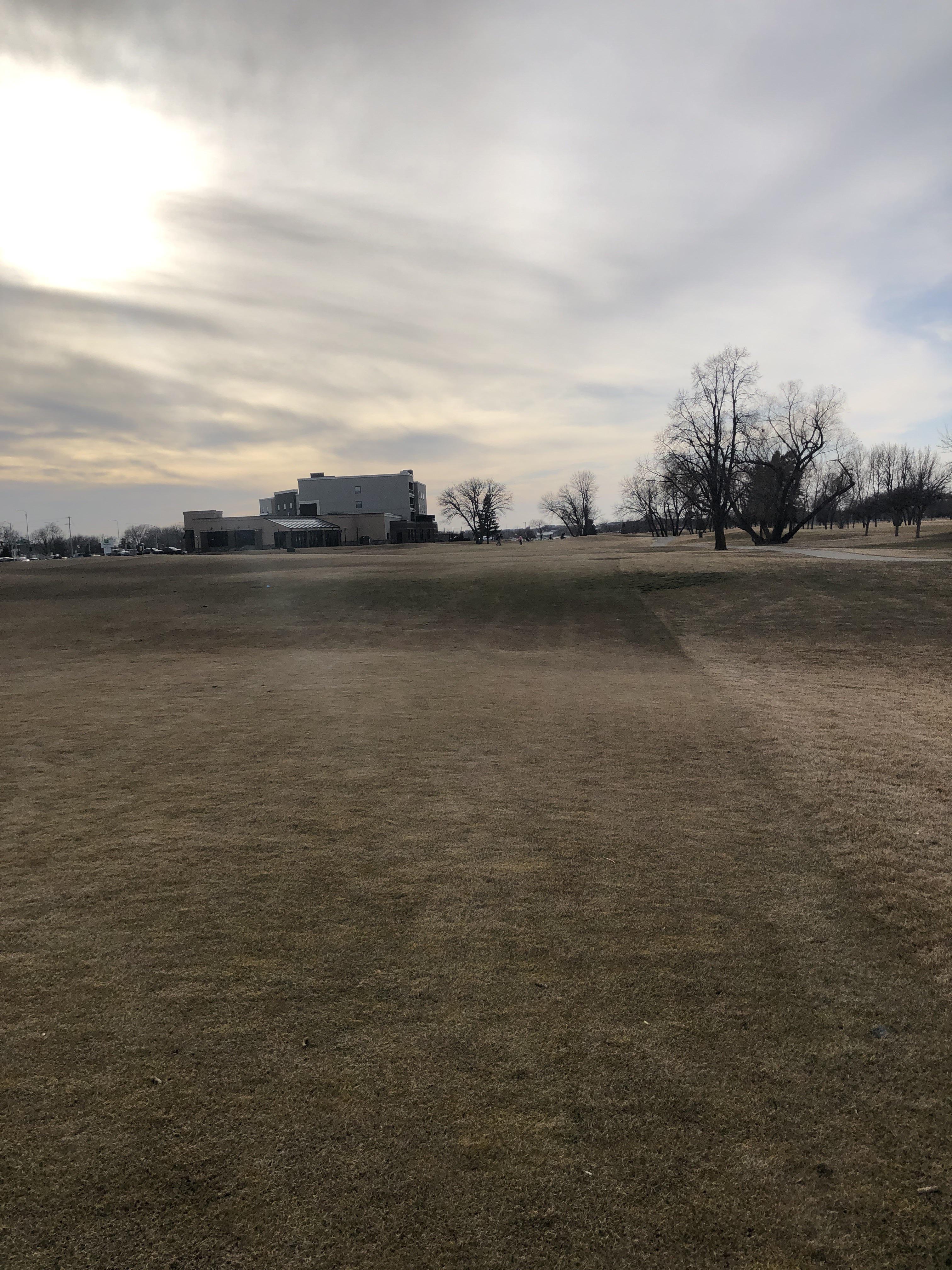 March 9th in Sioux Falls, SD. Last day before the course closes again. Little breezy but the