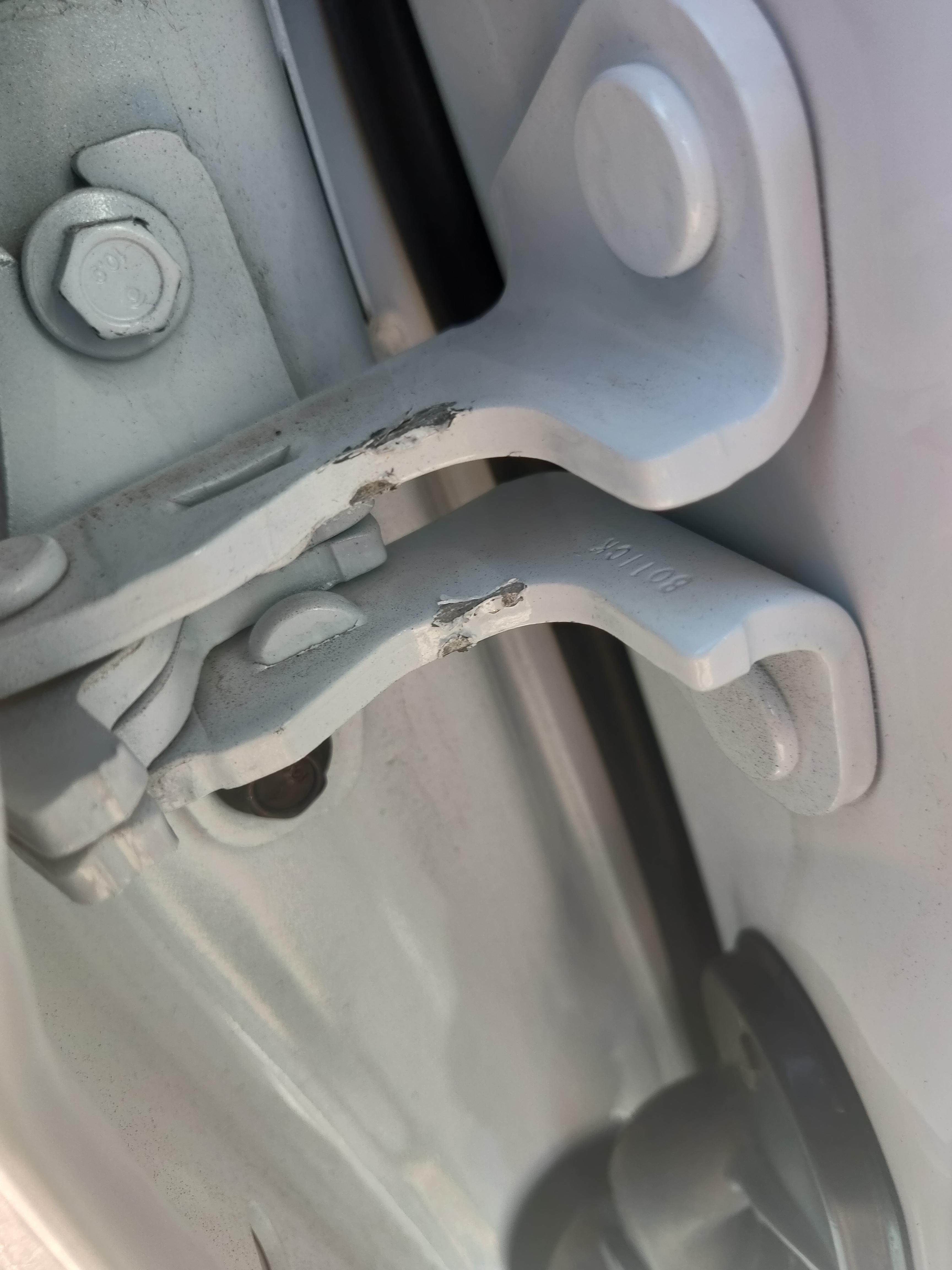 Paint cracking on door hinges... r/TeslaModel3
