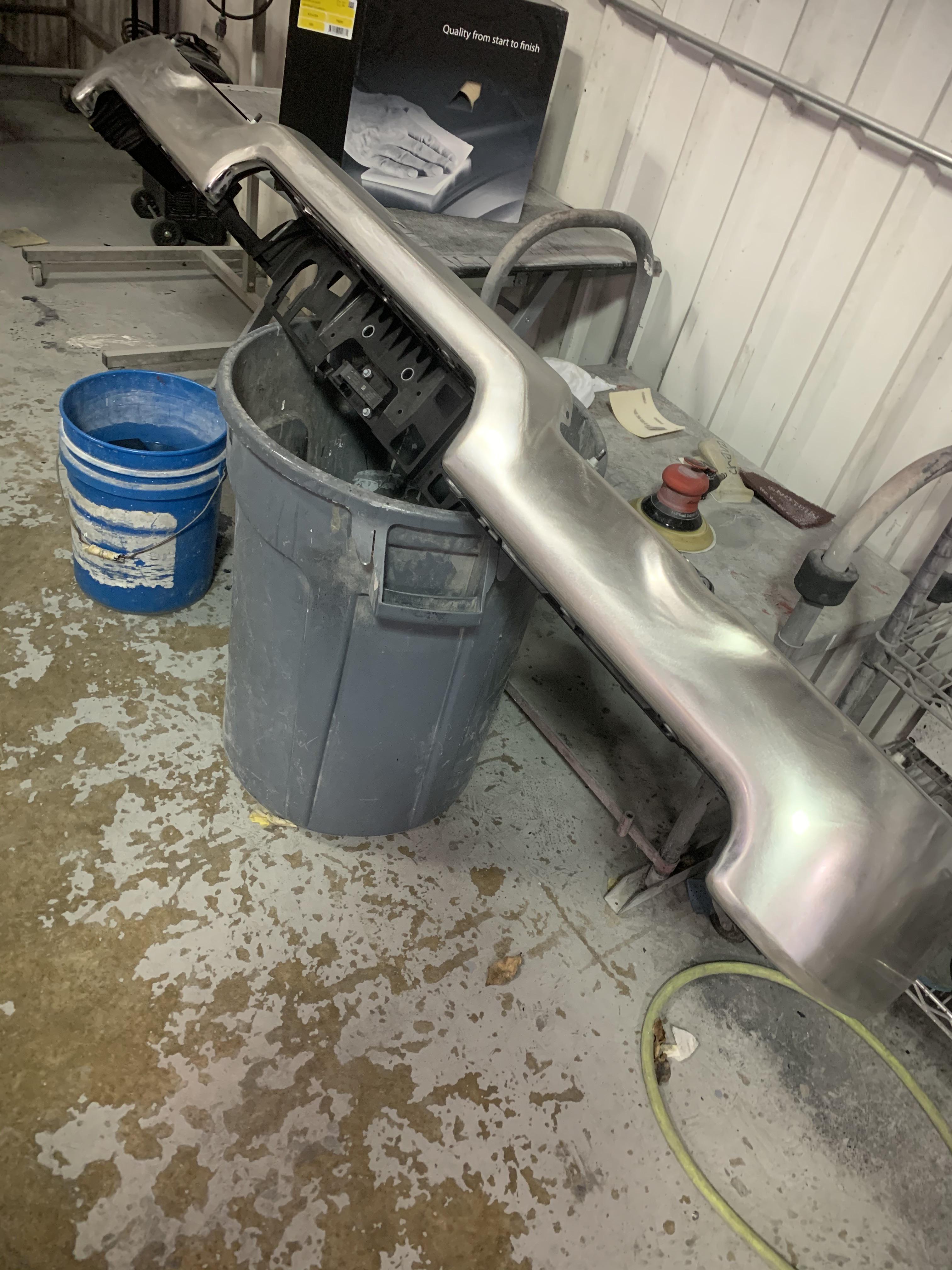 Prepping chrome bumpers for paint! r/ram_trucks