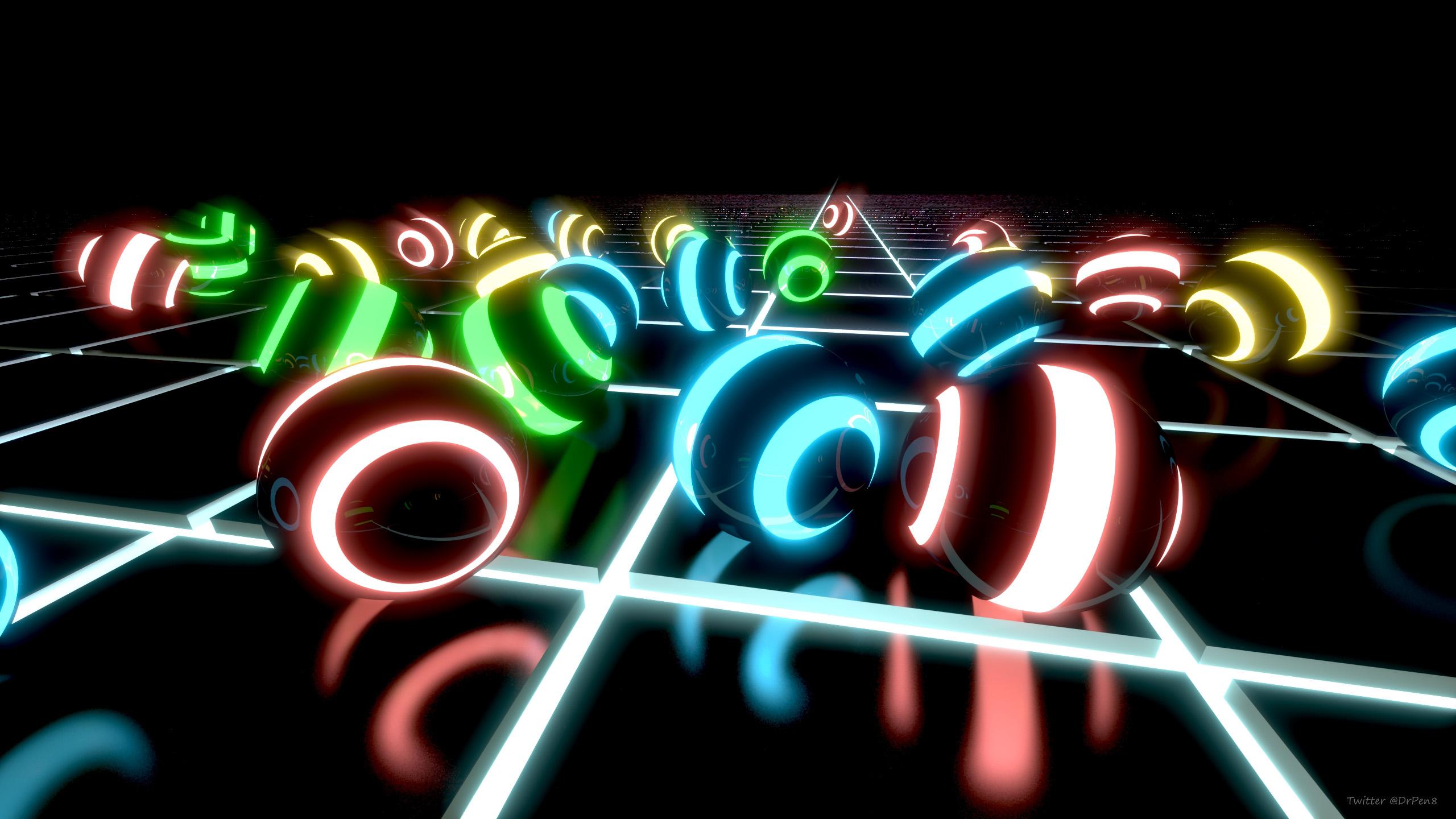 Neon Balls [2560×1440] HD Wallpapers
