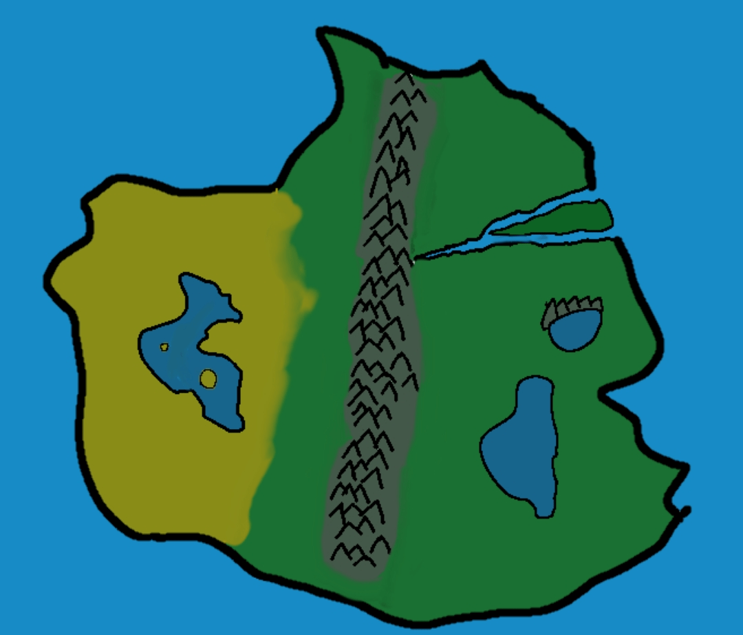 A fantasy map I made in ibis paint x r/Maps