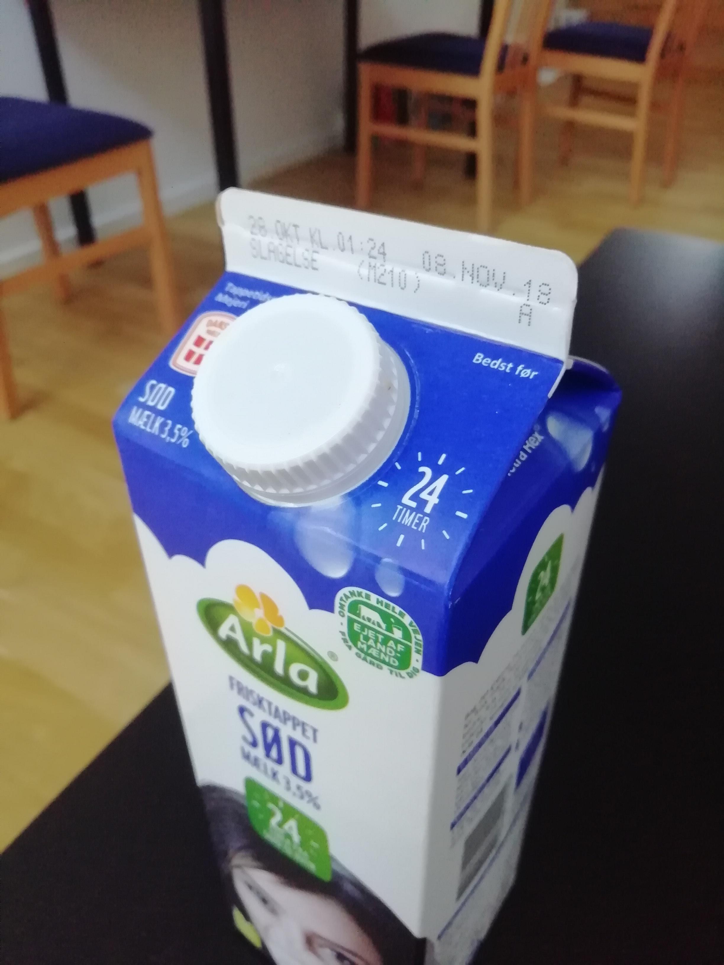 This milk carton looks like you spilled a drop of milk on it r