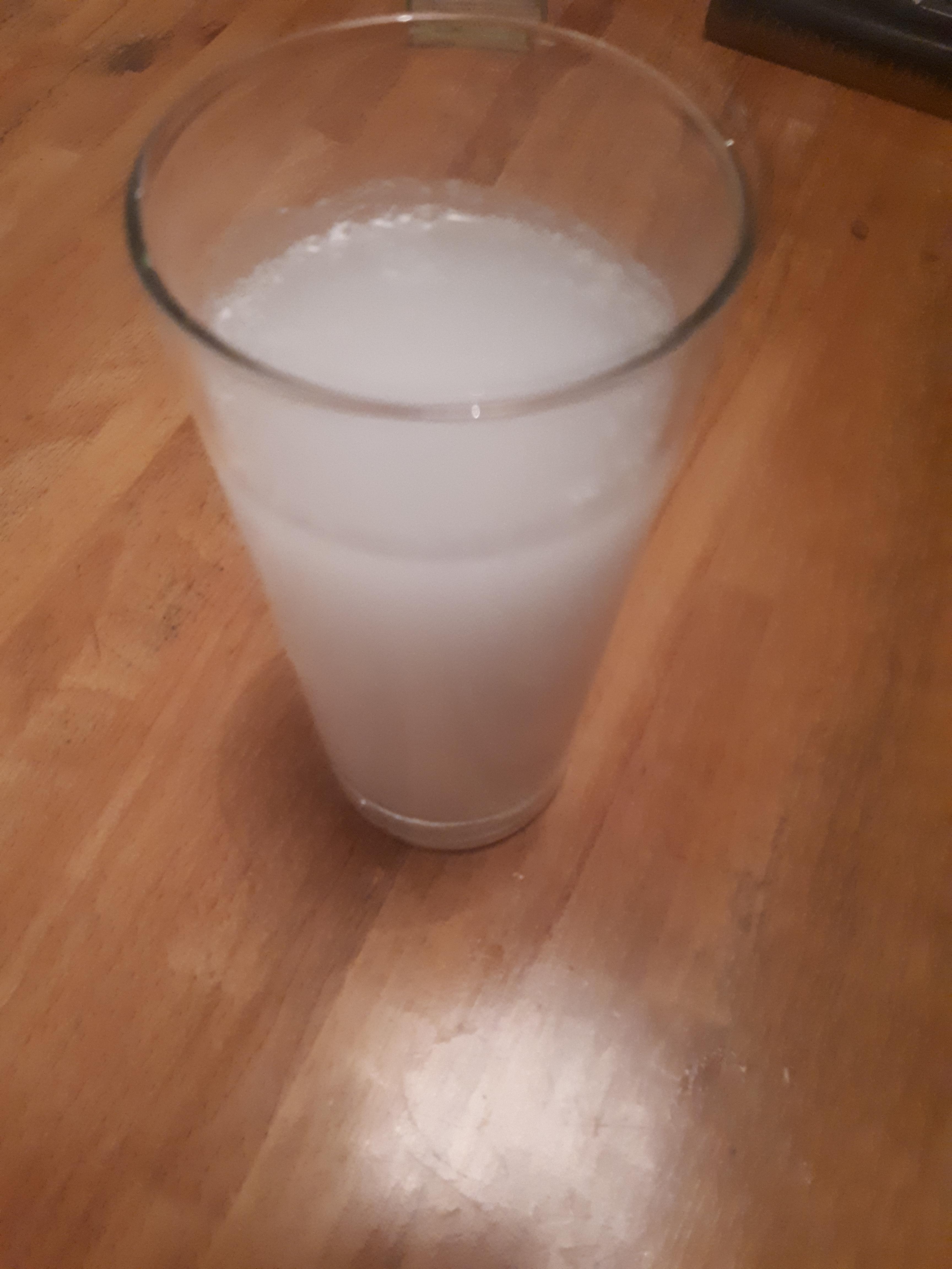 Forbidden milk. (I put dishwasher soap in a glass. Dont ask why) r