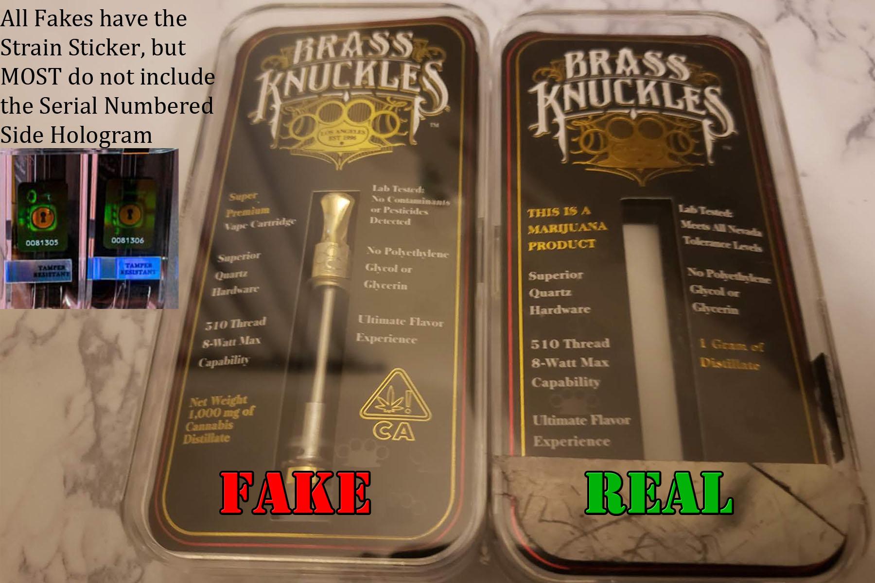 Brass Knuckles Fake vs. Real Packaging r/oilpen