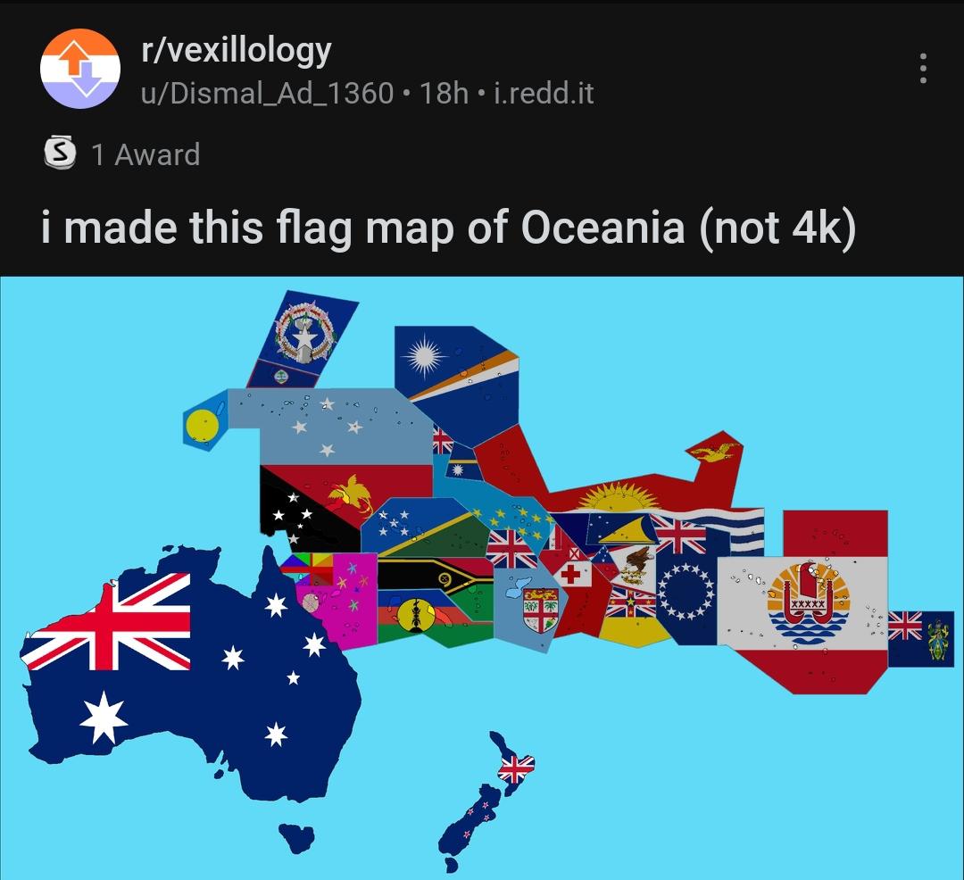 Oceania Flag Map