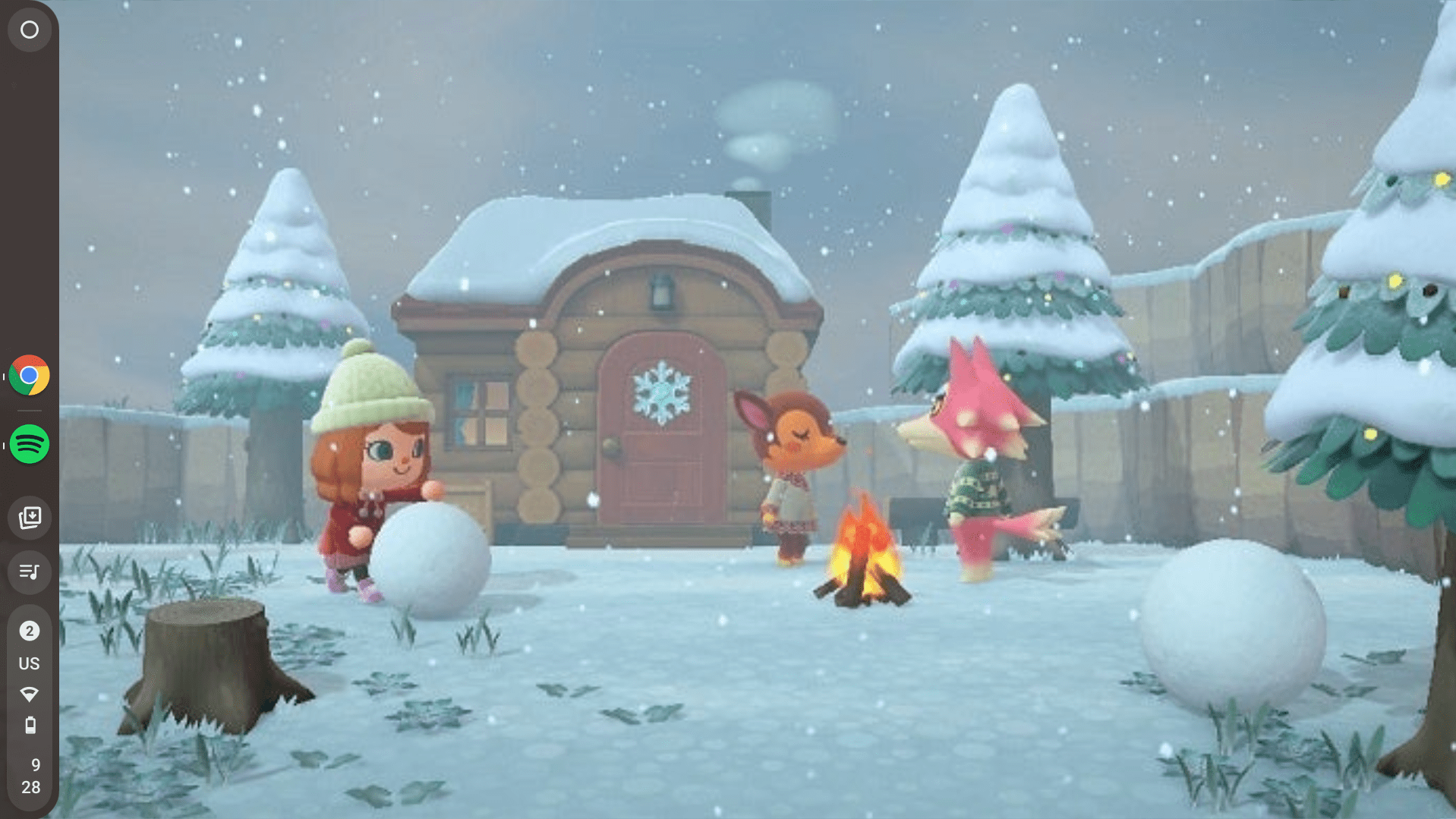 Animal Crossing Christmas Wallpaper